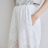 Cotton LaceスカラップRelaxパンツ