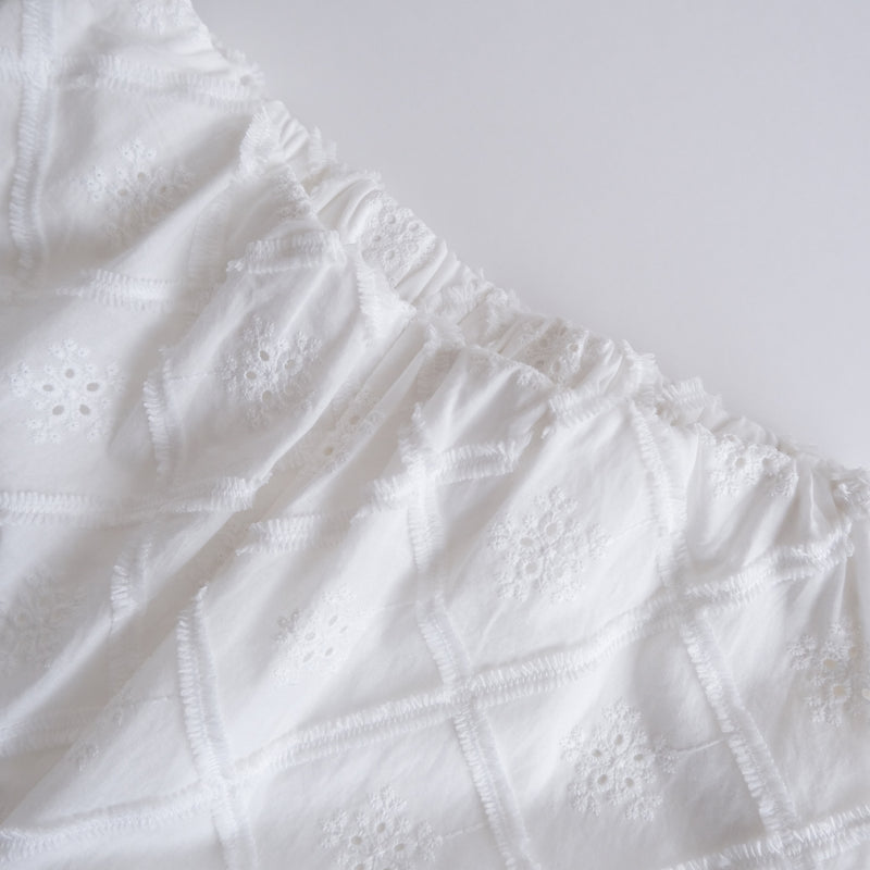 Cotton LaceスカラップRelaxパンツ