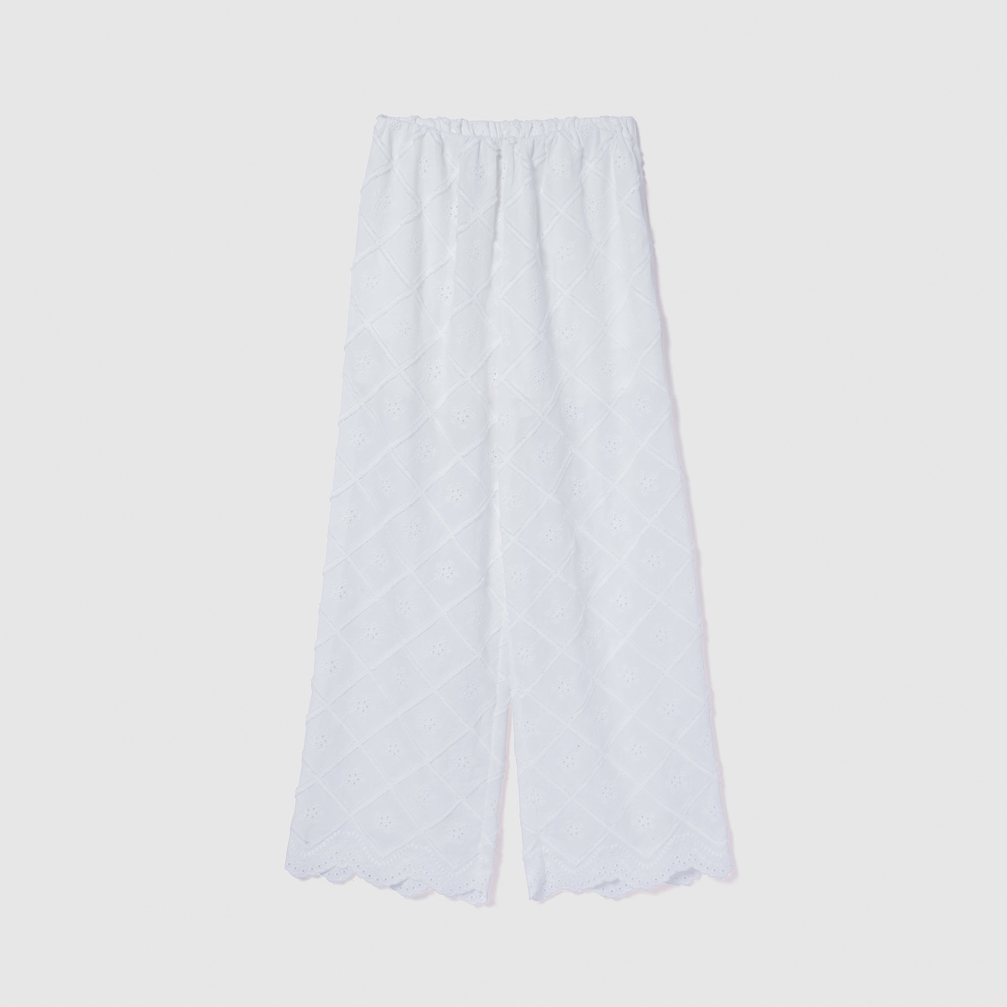 Cotton LaceスカラップRelaxパンツ