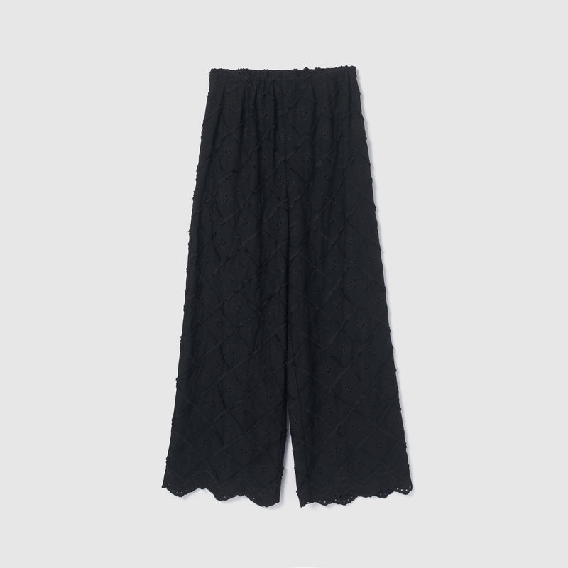 Cotton LaceスカラップRelaxパンツ