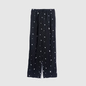 Flower Embroidery Relaxed Pants