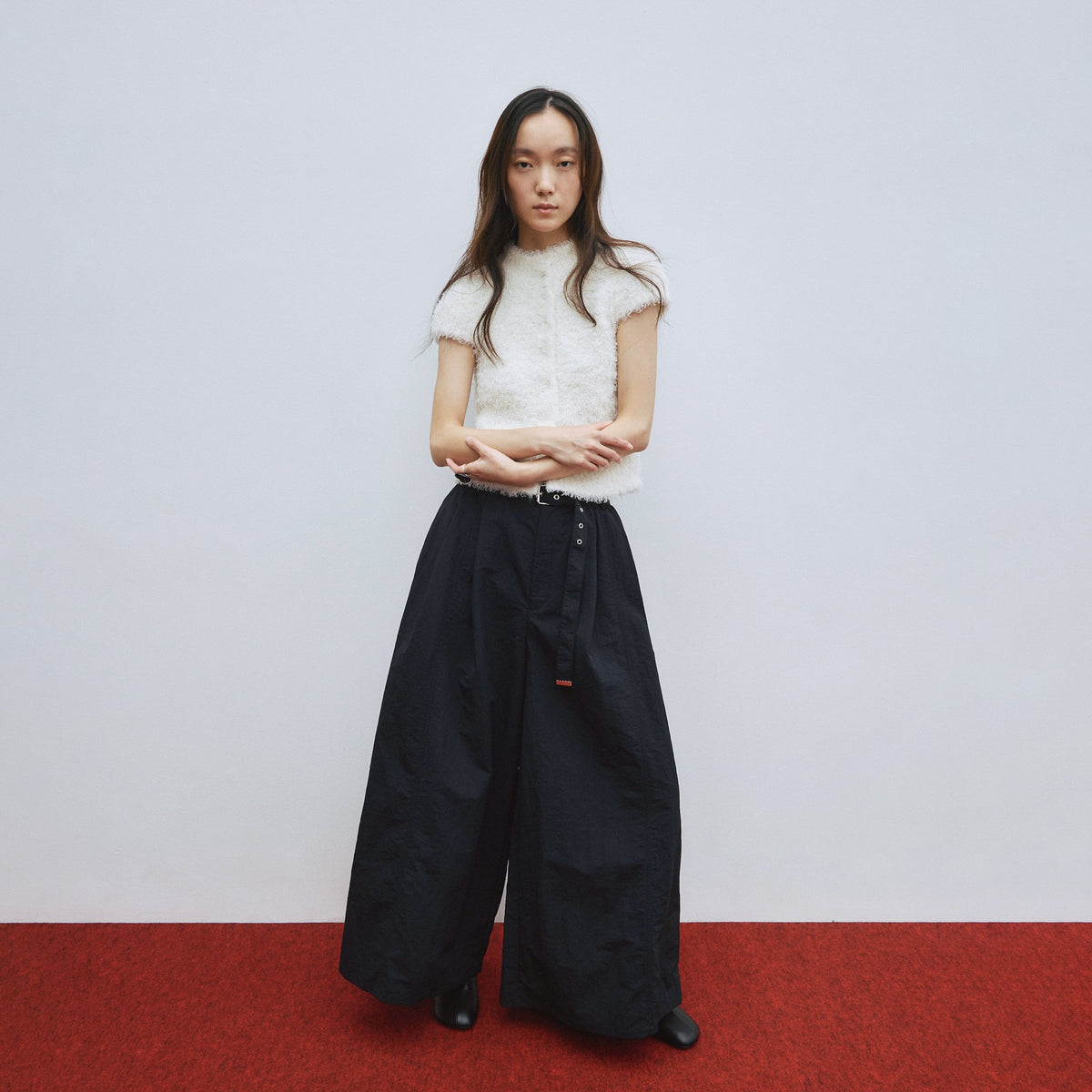 Air Volume Gathered Pants