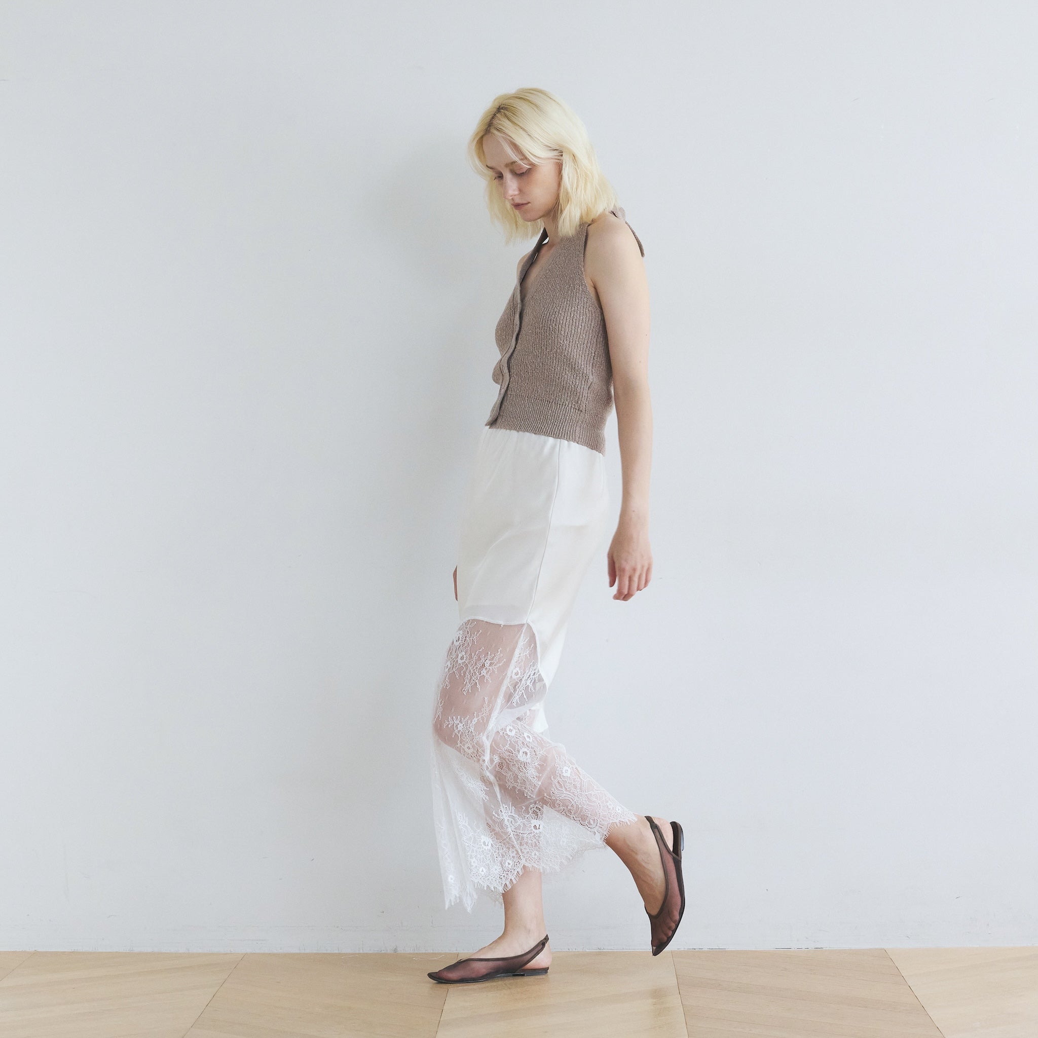 Recycle Satin Lacy アイラインスカート