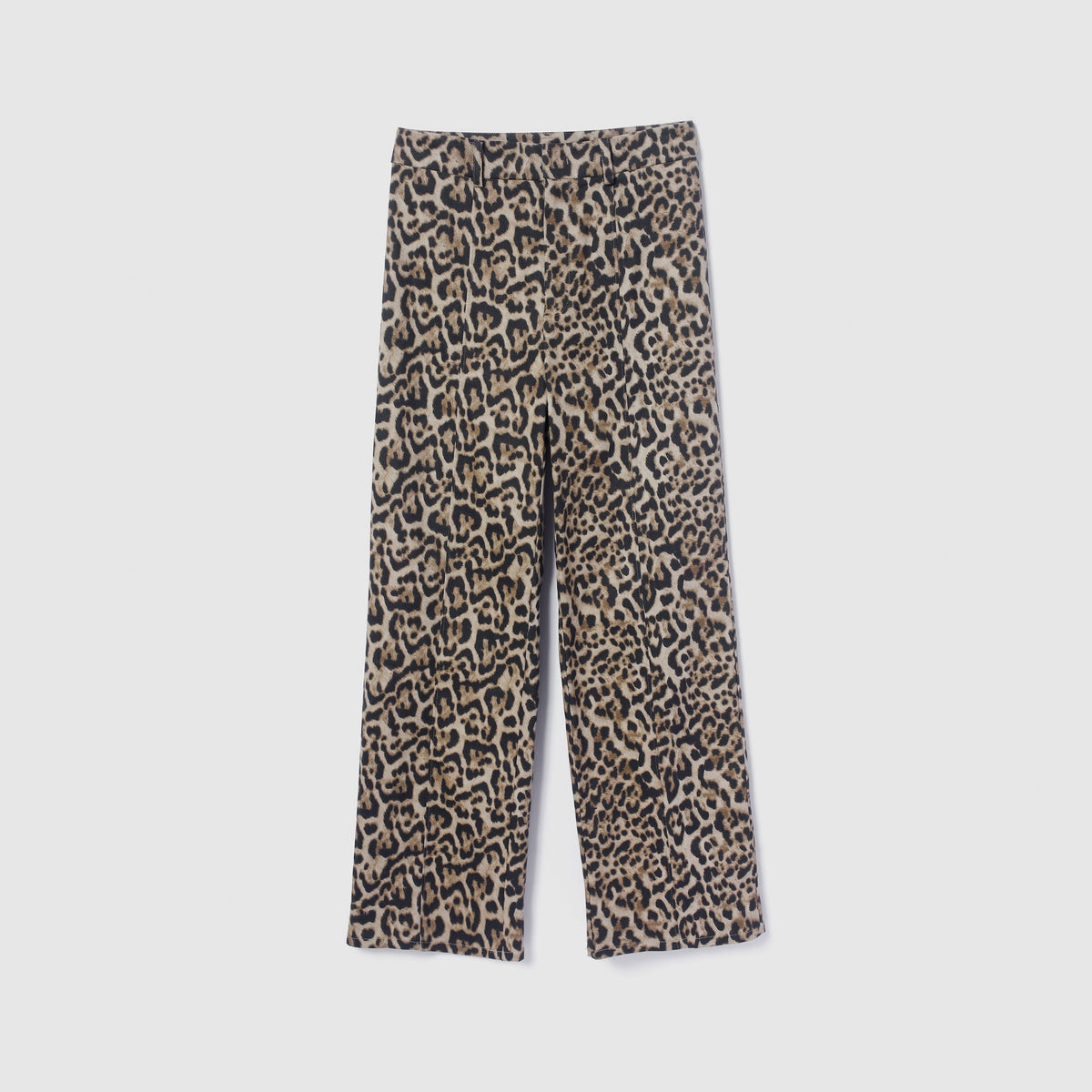 Leopardセンターシームストレートパンツ
