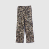 Leopardセンターシームストレートパンツ