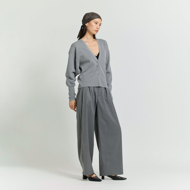 Deep Tuck Stretch Wide Pants