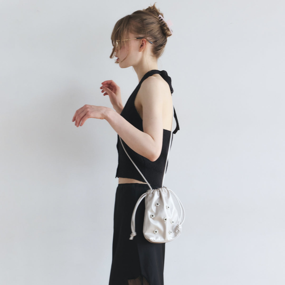 Beaded Drawstring Bag