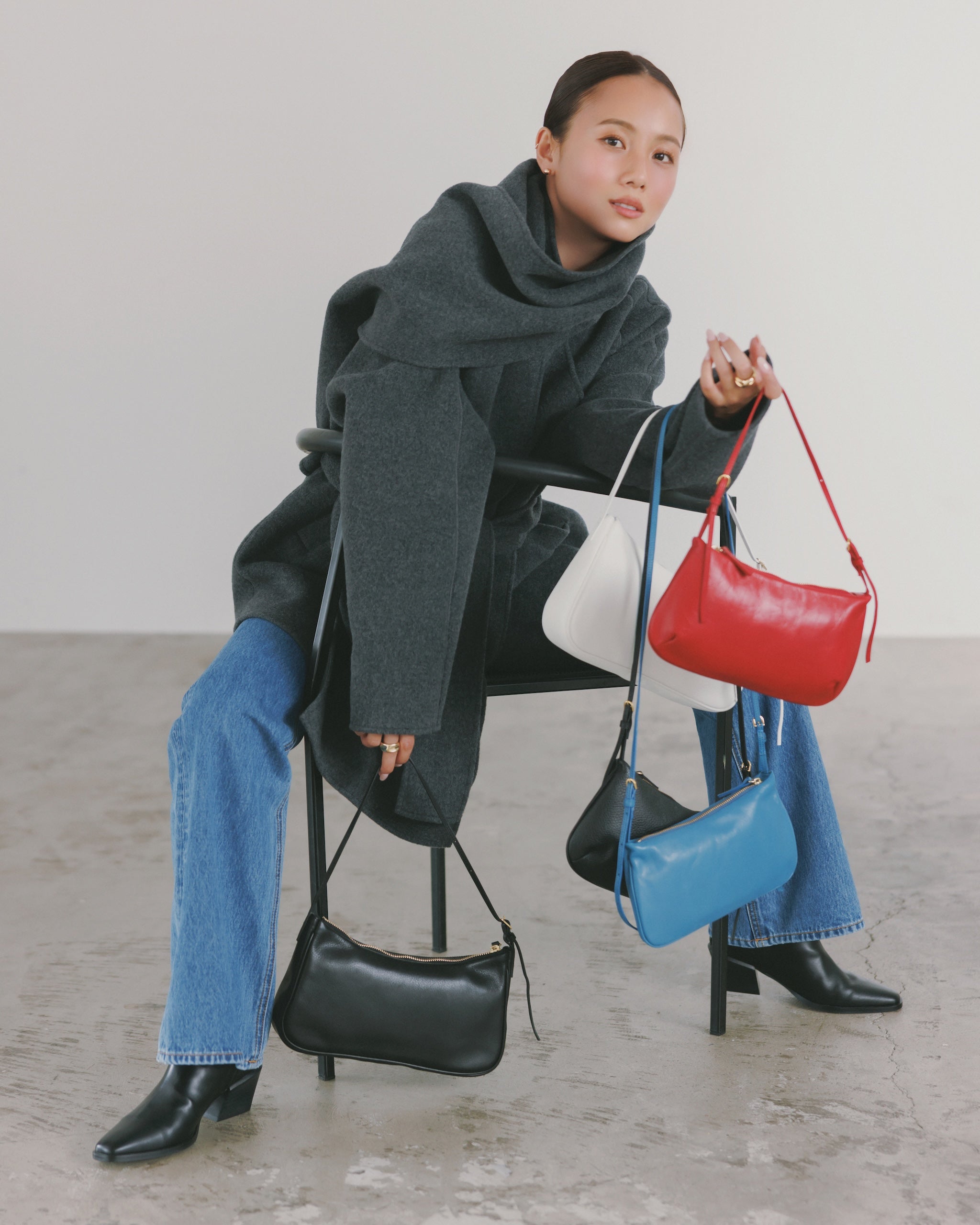 collab Leather Hobo Bag