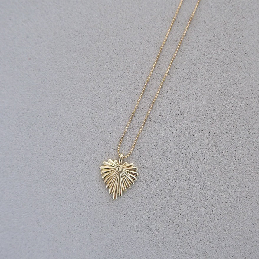 Leaf Heart Chain Necklace