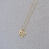 Leaf Heart Chain Necklace