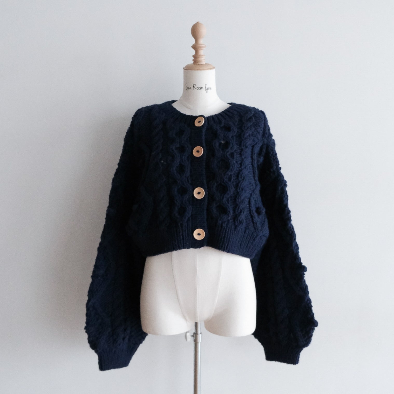 Hand made Wool 2wayカーディガン