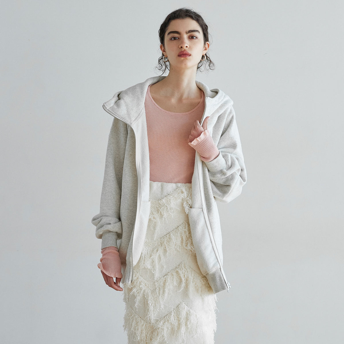 Volume Sweat Big Zip Hoodie