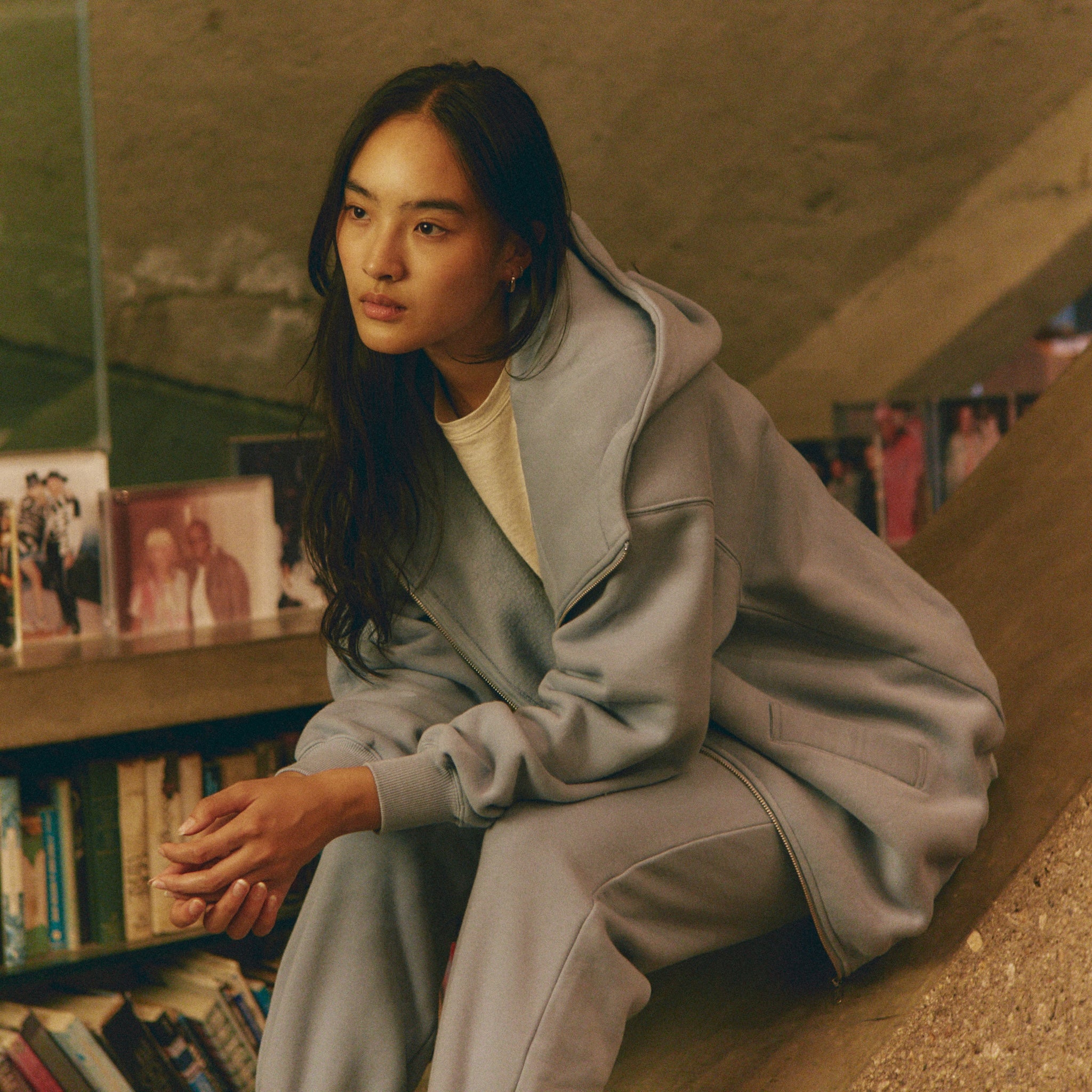 Volume Sweat Big Zip Hoodie