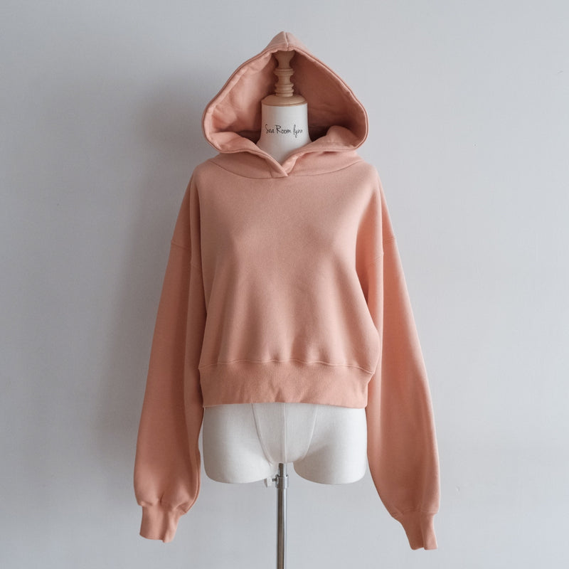 Volume Sweat Short Hoodie Pullover