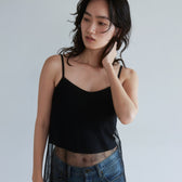 Padded combi lace cami dress