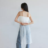 Padded combi lace cami dress