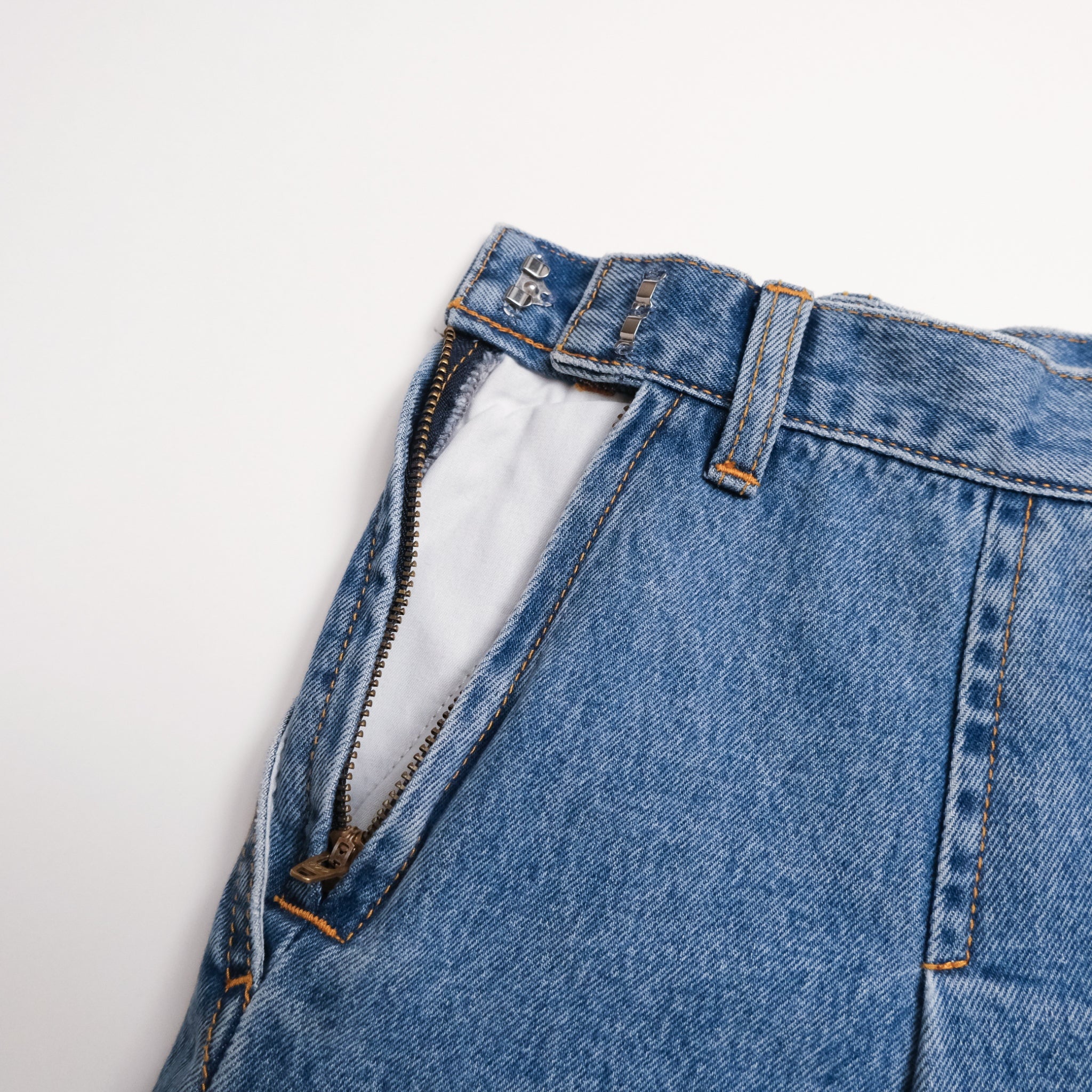 BOXプリーツDENIM miniスカート