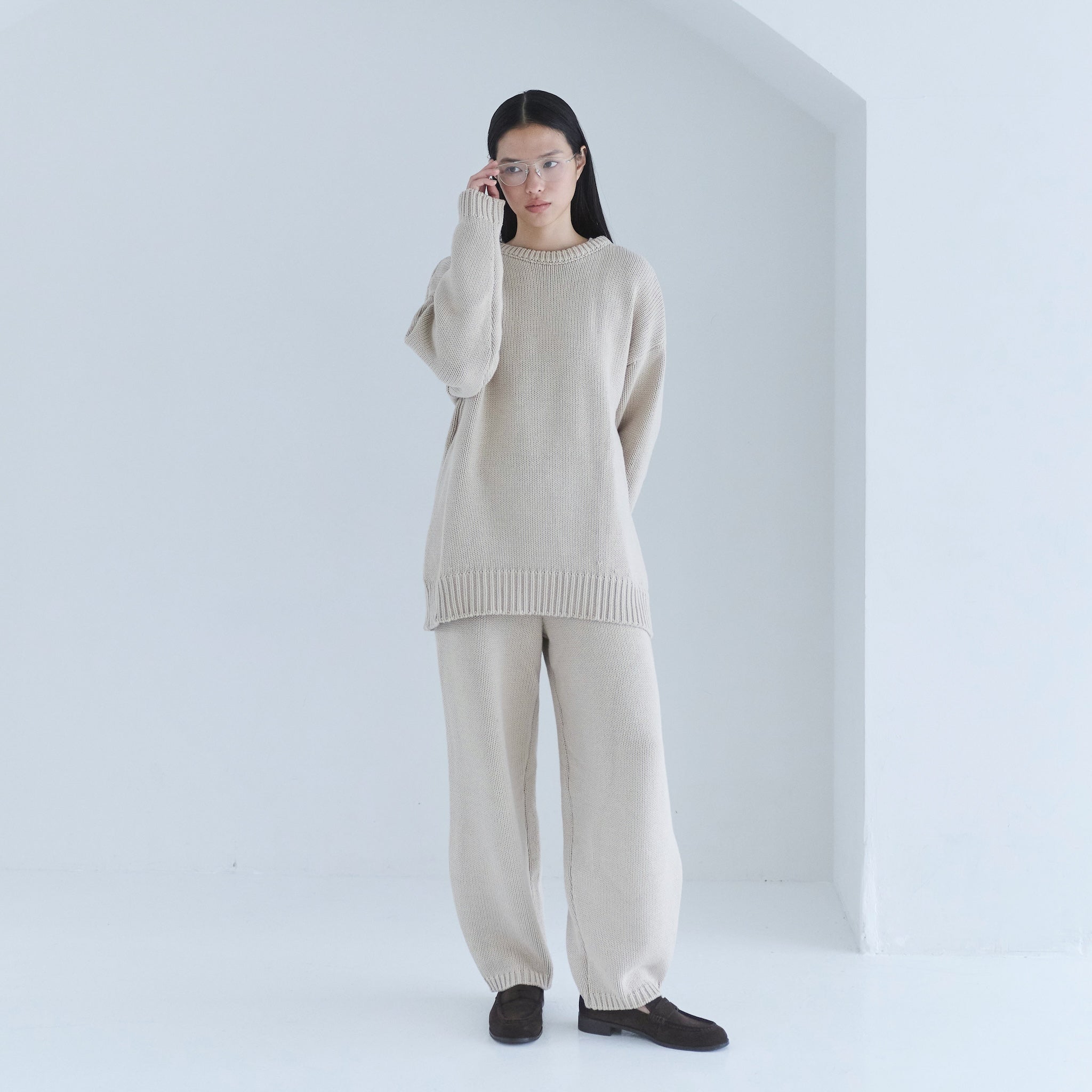 シールームリン 2tuckナイロンボリュームパンツ ホワイト M シールームリン 2tuckナイロンボリュームパンツ ホワイト M