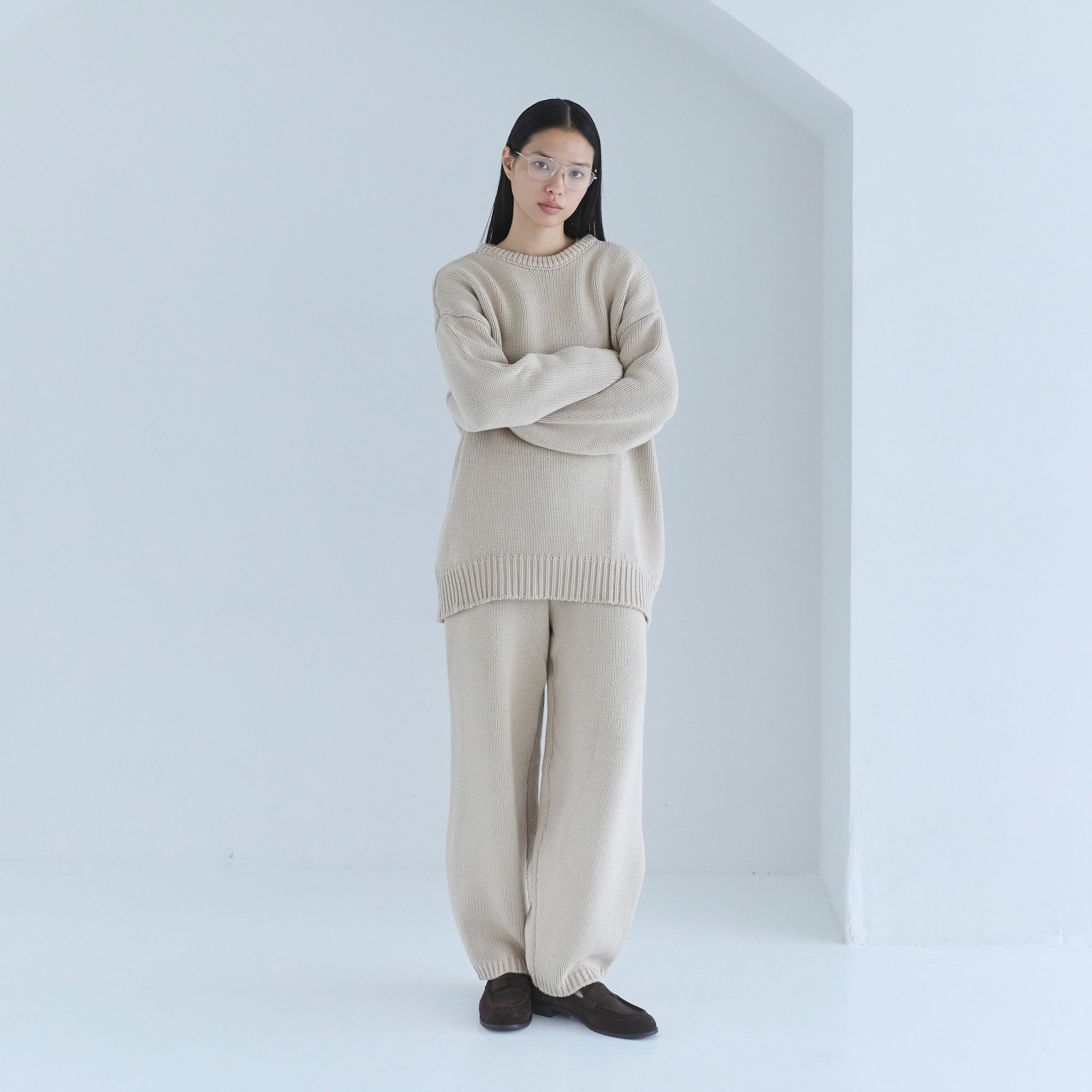 Heavyコットンボリュームニットパンツ