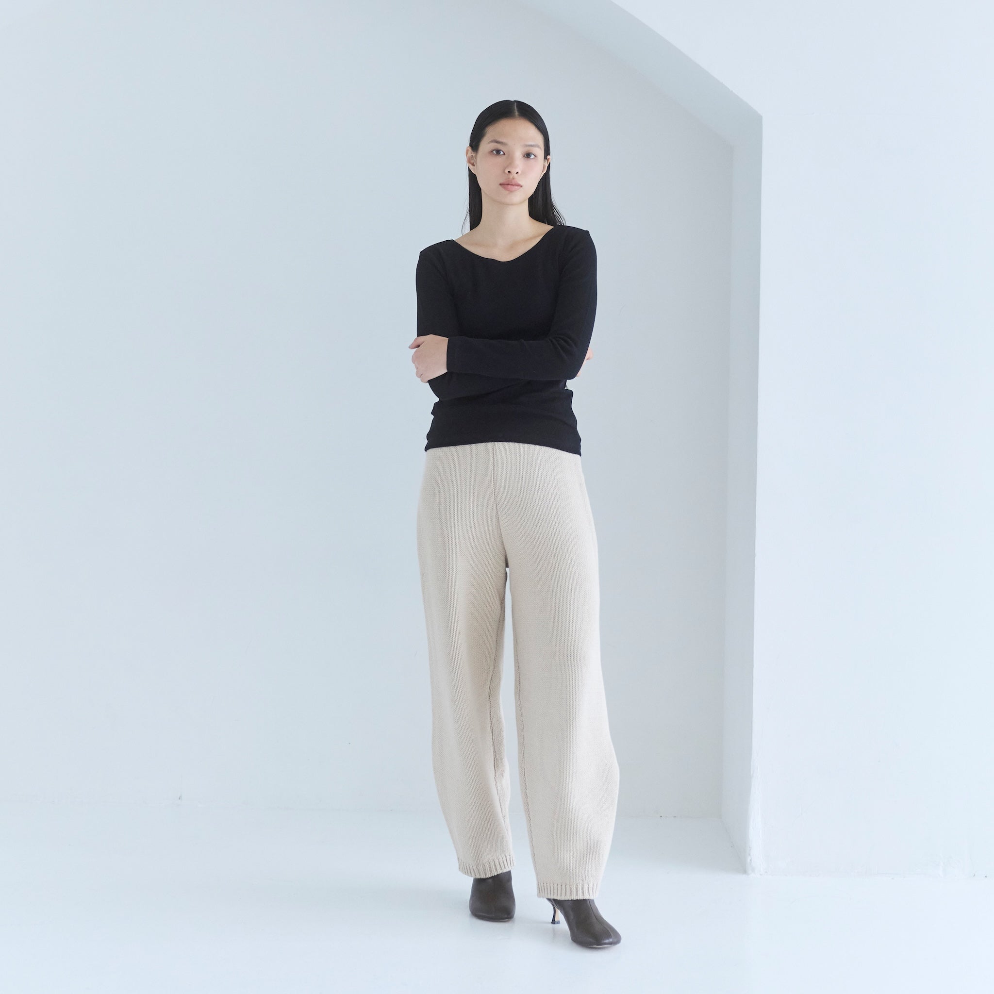 Heavyコットンボリュームニットパンツ