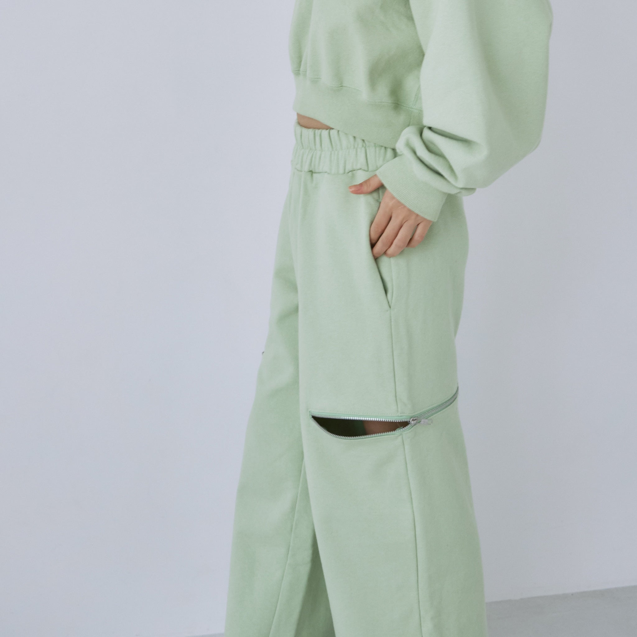 Heavy Sweat Side Zipカットパンツ