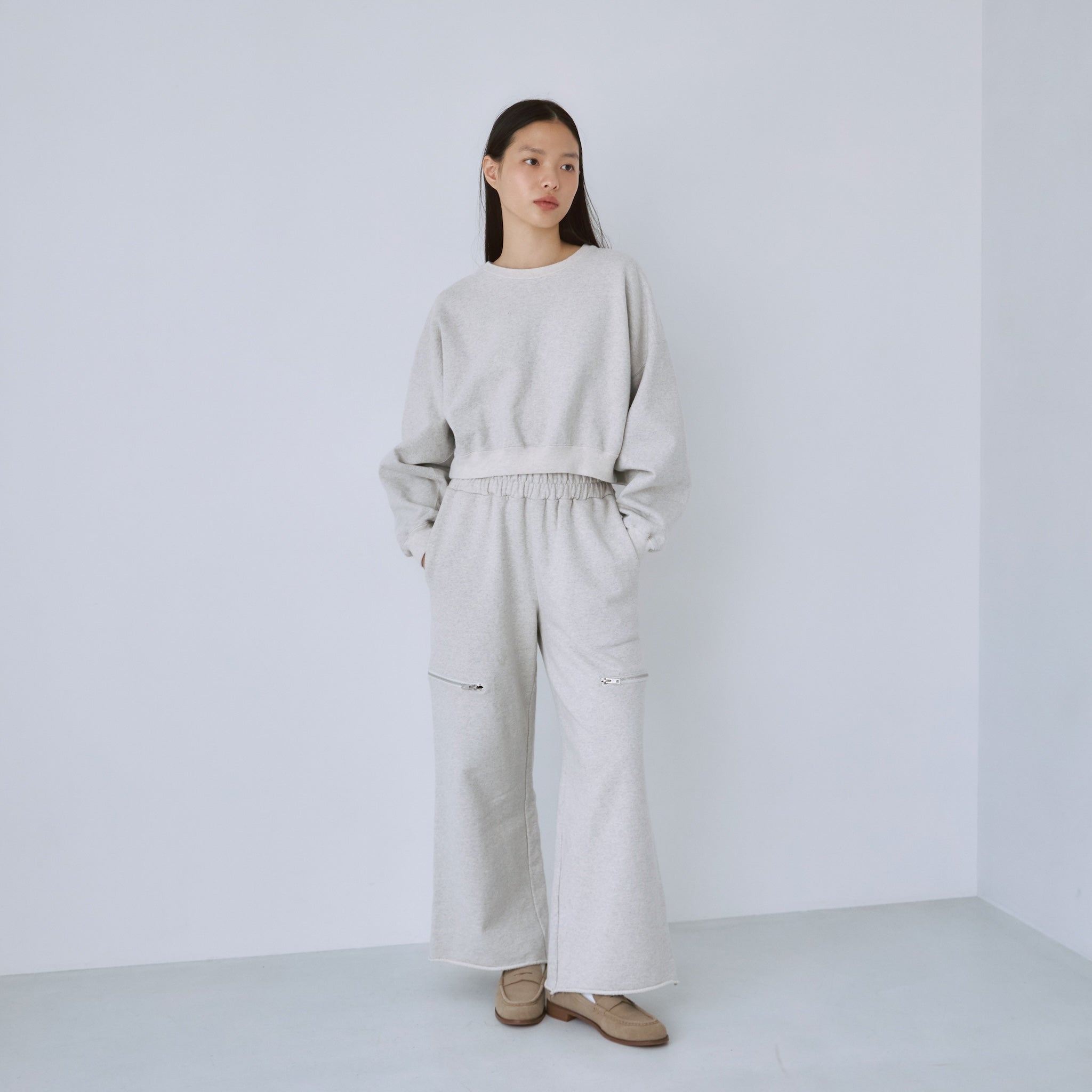 Heavy Sweat Side Zipカットパンツ