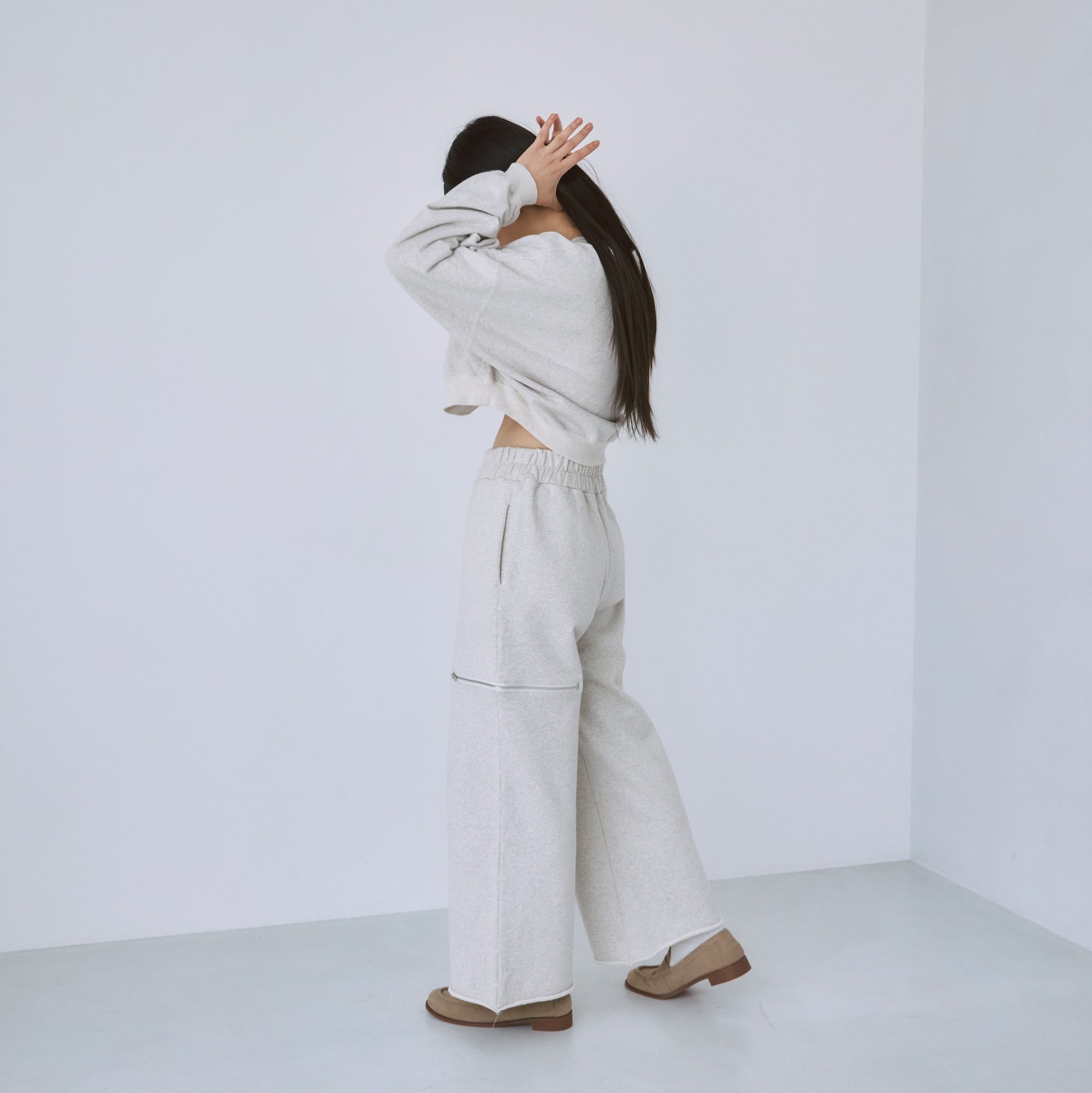 Heavy Sweat Side Zipカットパンツ