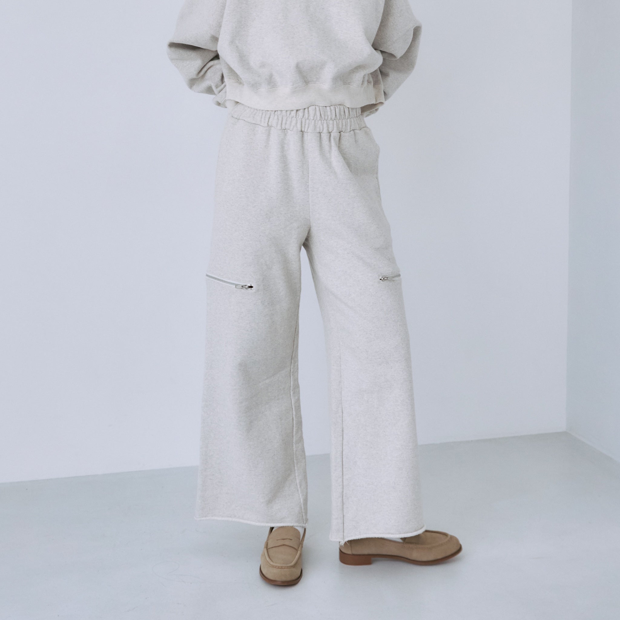 BASICSLIMスウェットパンツ　searoomlynn Heavy Sweat Side Zipカットパンツ