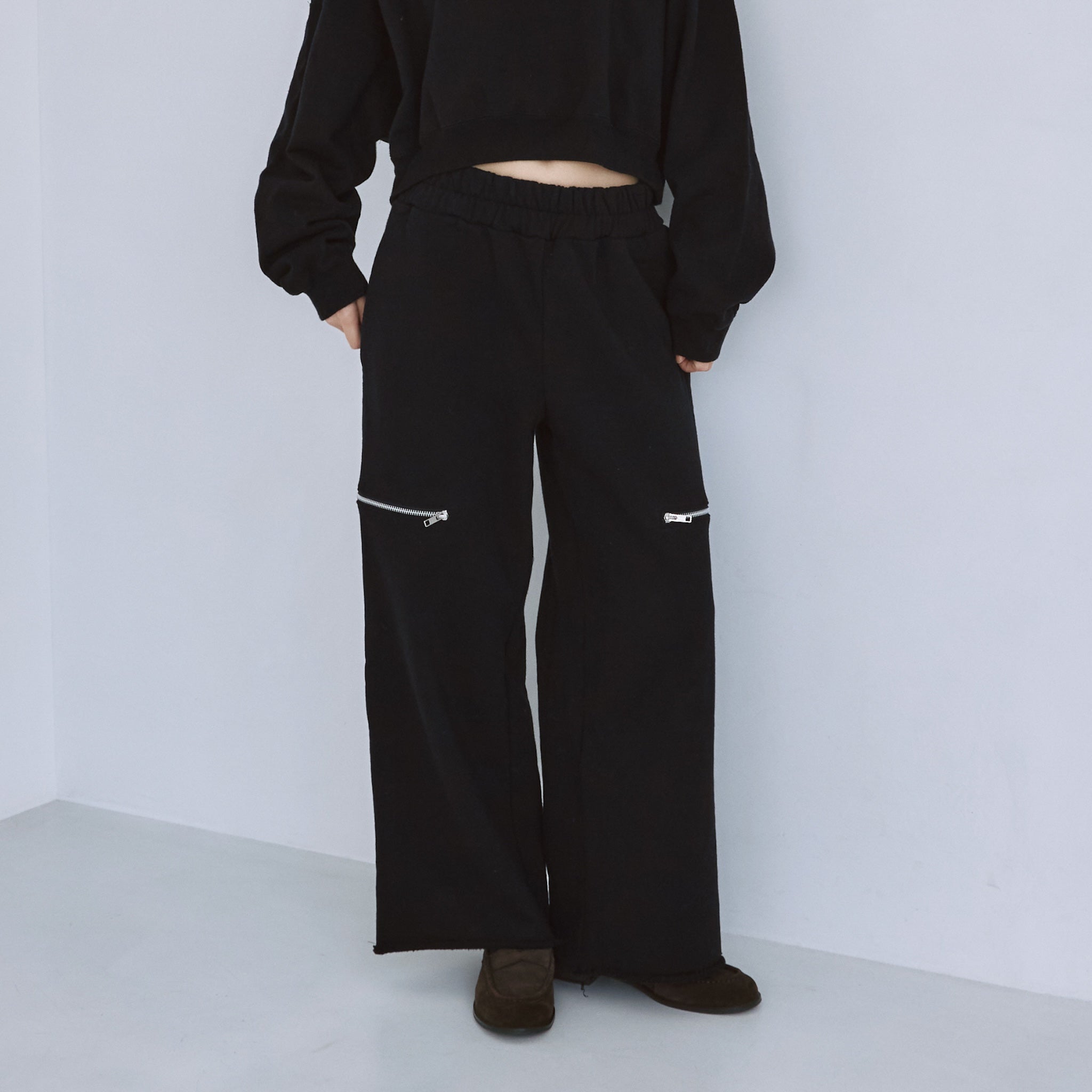 Heavy Sweat Side Zipカットパンツ