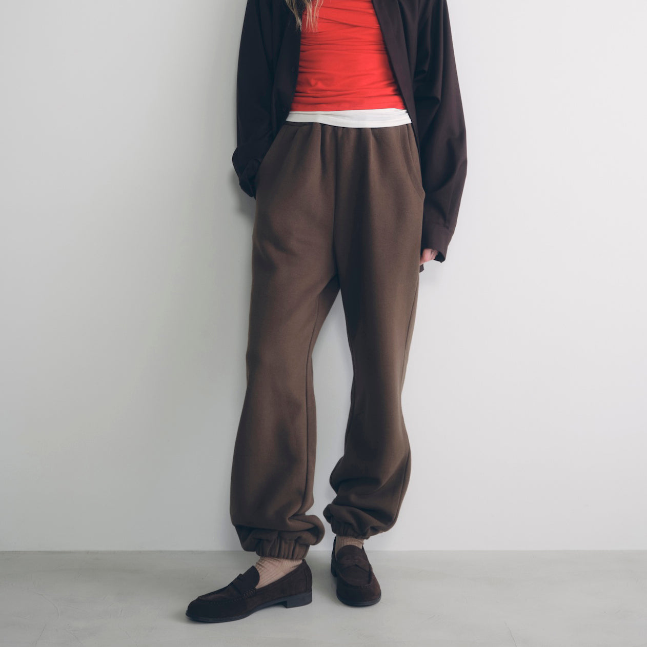 Volume Sweat ウエストギャザーパンツ