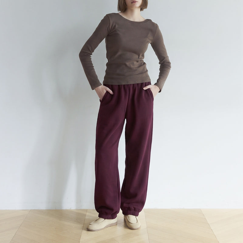 Volume Sweat ウエストギャザーパンツ