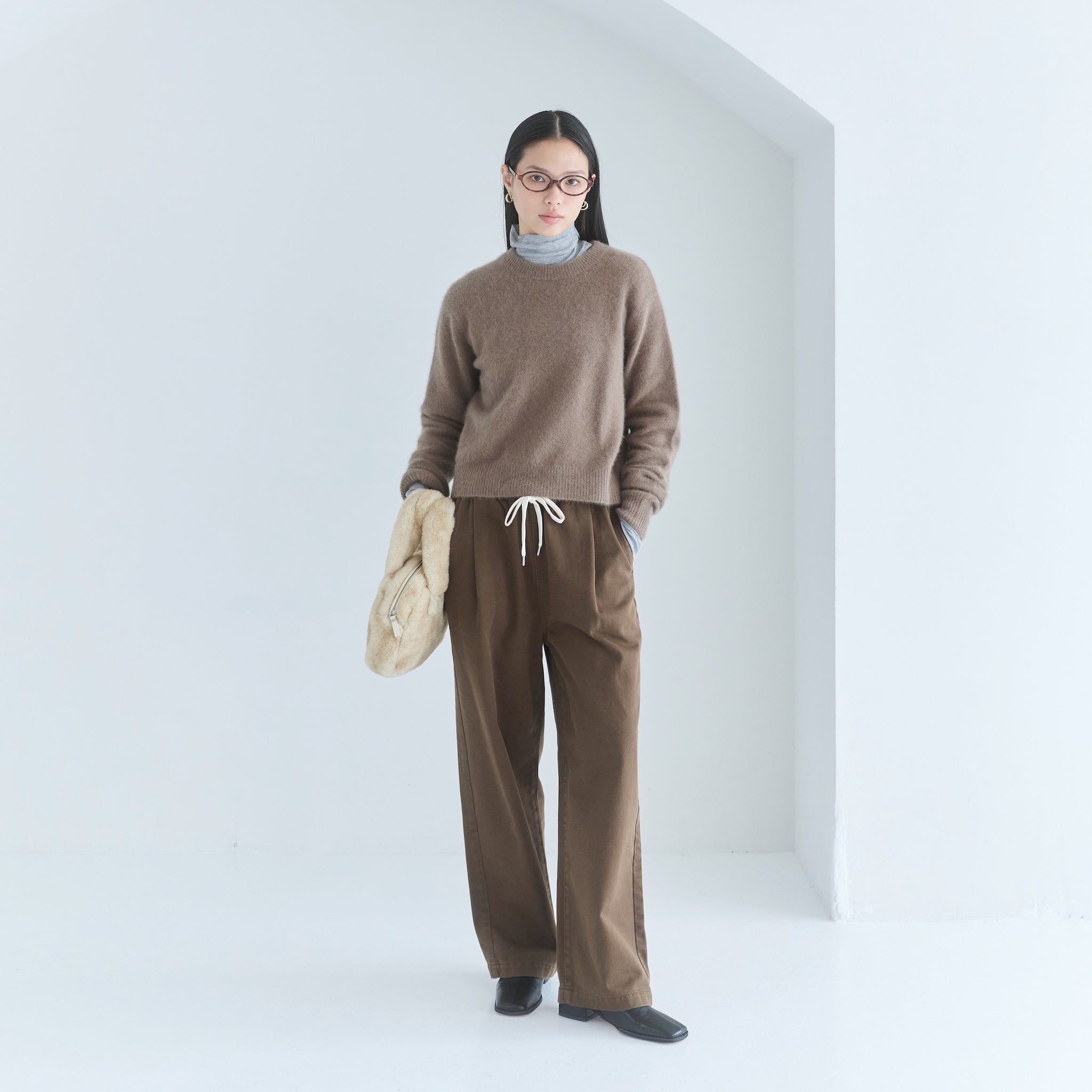 Fox Woolクルーネックニット