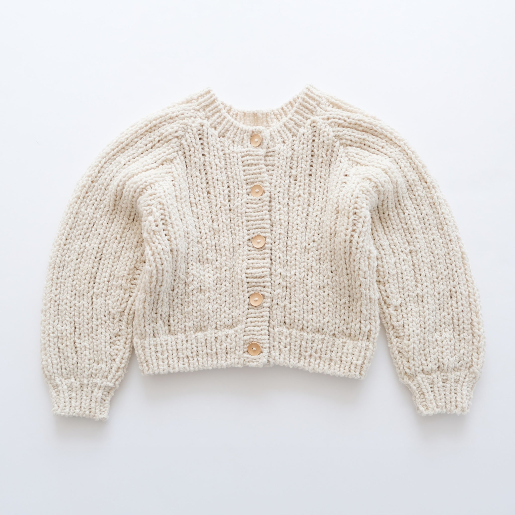 Hand made WoolブークレMixカーディガン