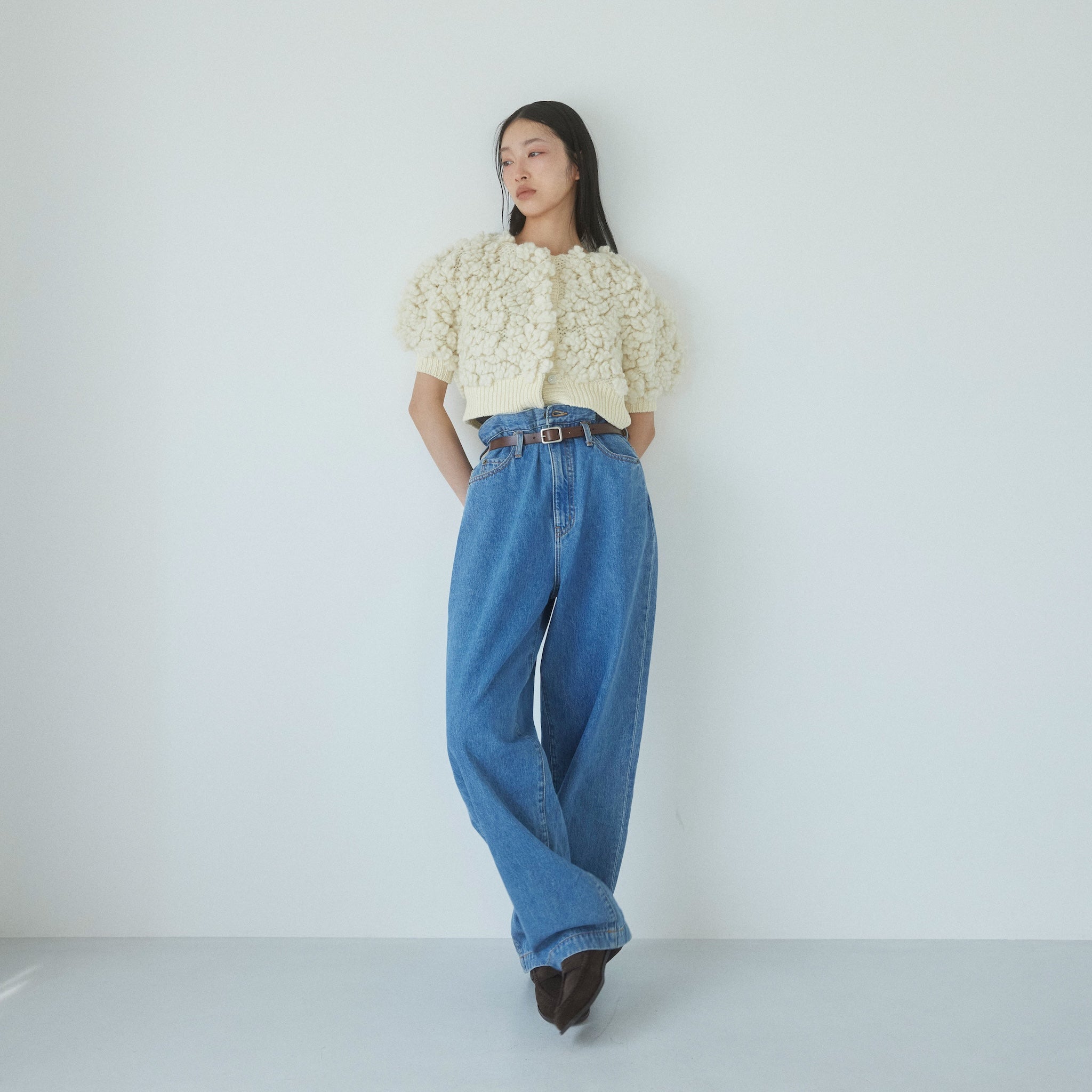 Hand made Wool Flowerカーディガン
