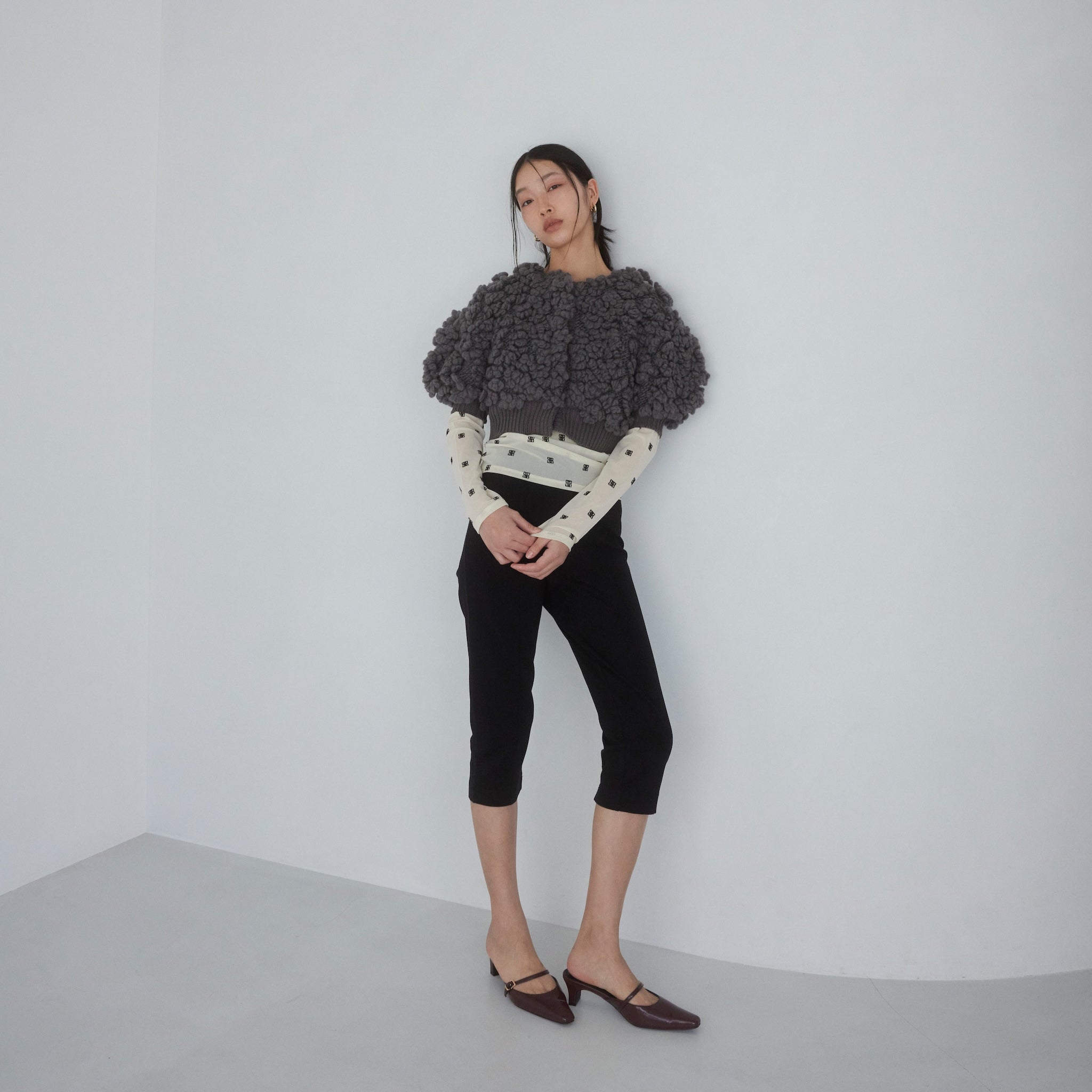 Hand made Wool Flowerカーディガン