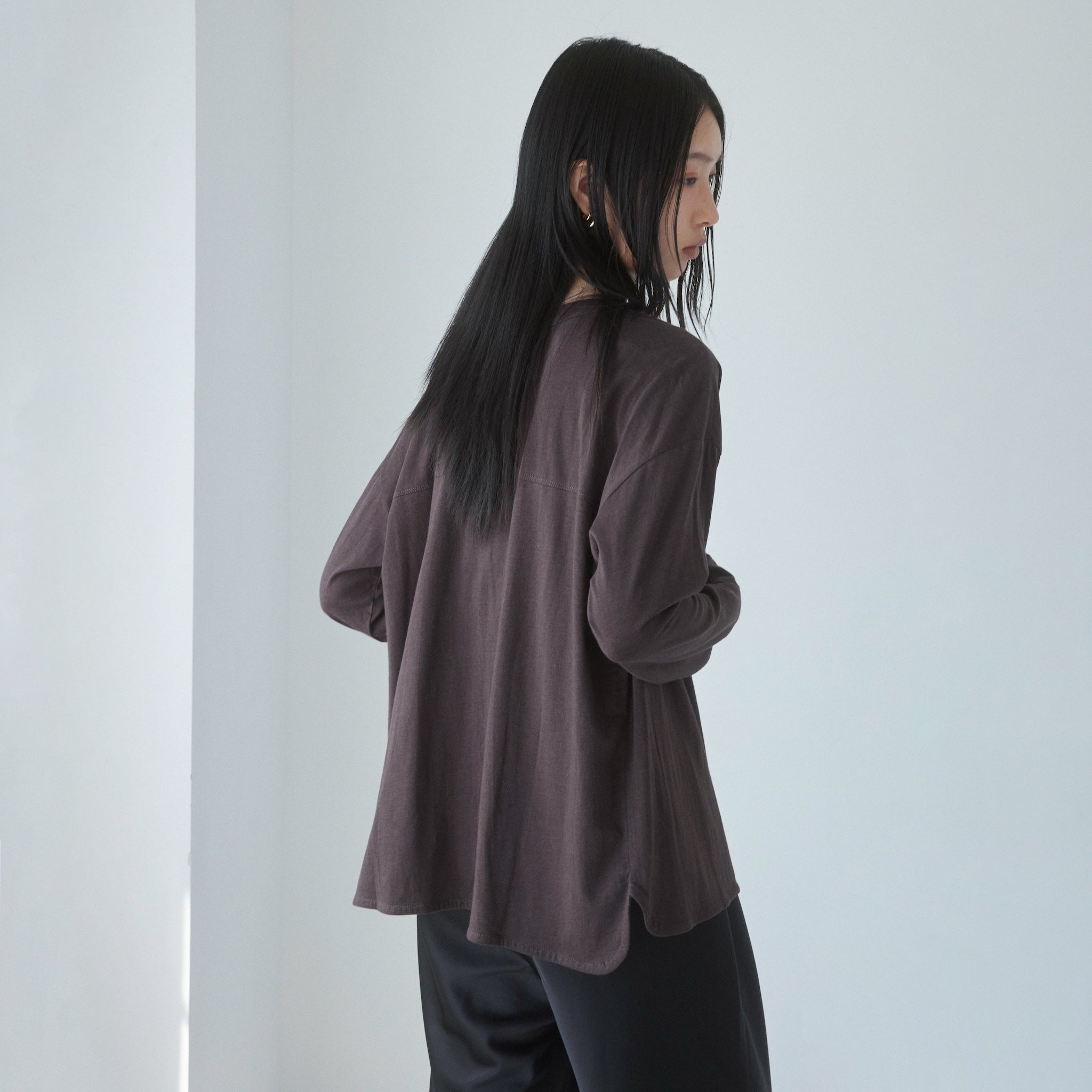 Cotton/silkモイストタッチカーディガン