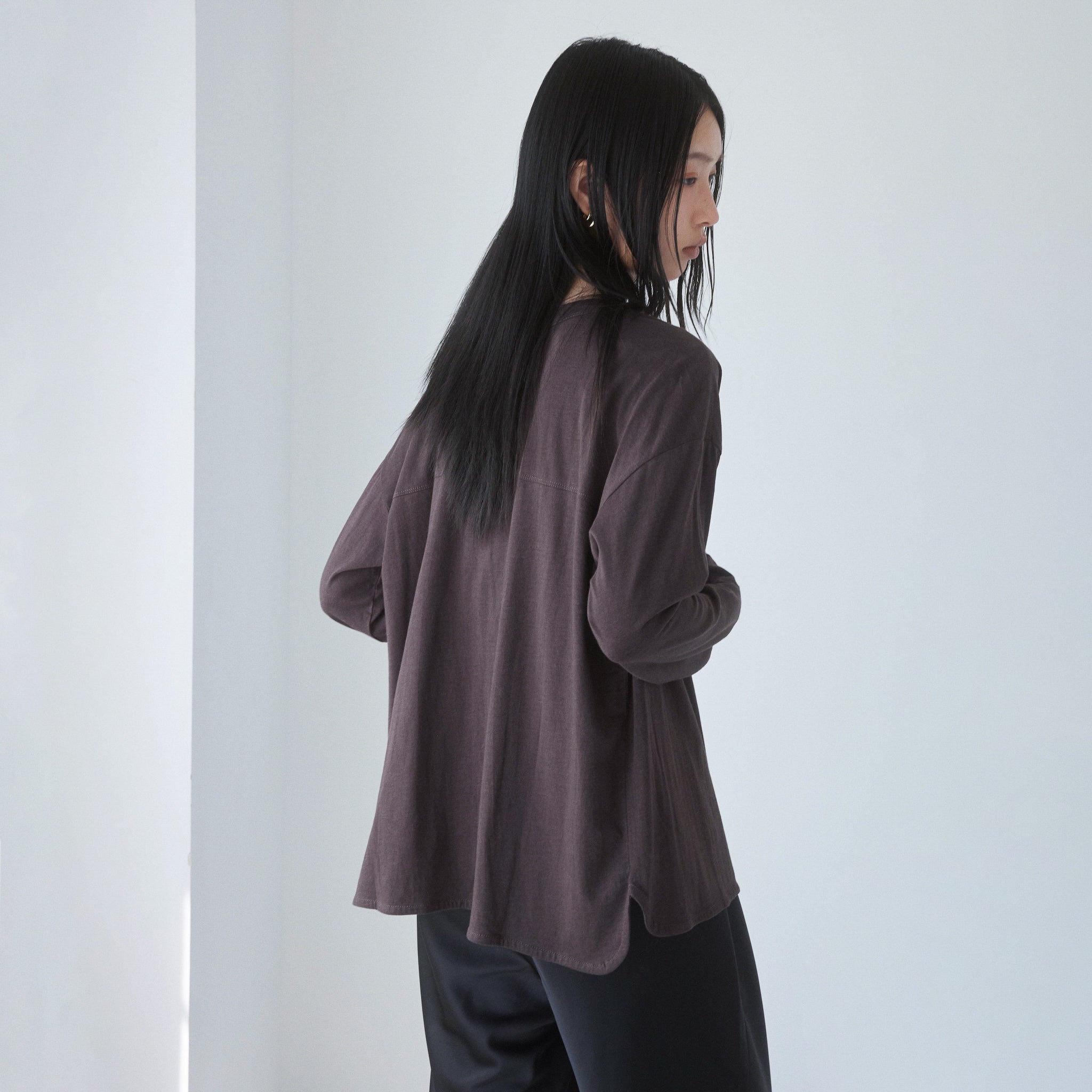 Cotton/silkモイストタッチカーディガン