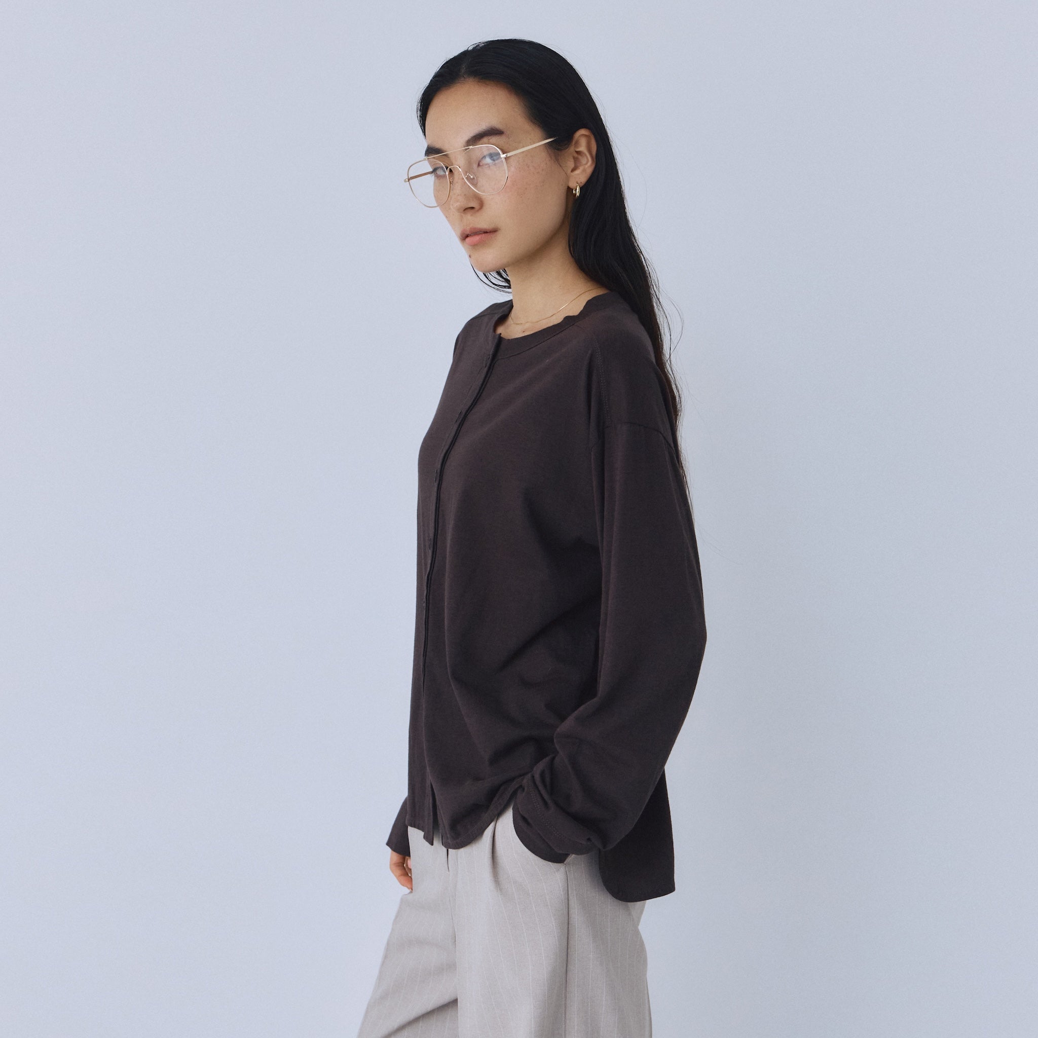 シールームリン Cotton/silkモイストタッチカーディガン Cotton/silkモイストタッチカーディガン