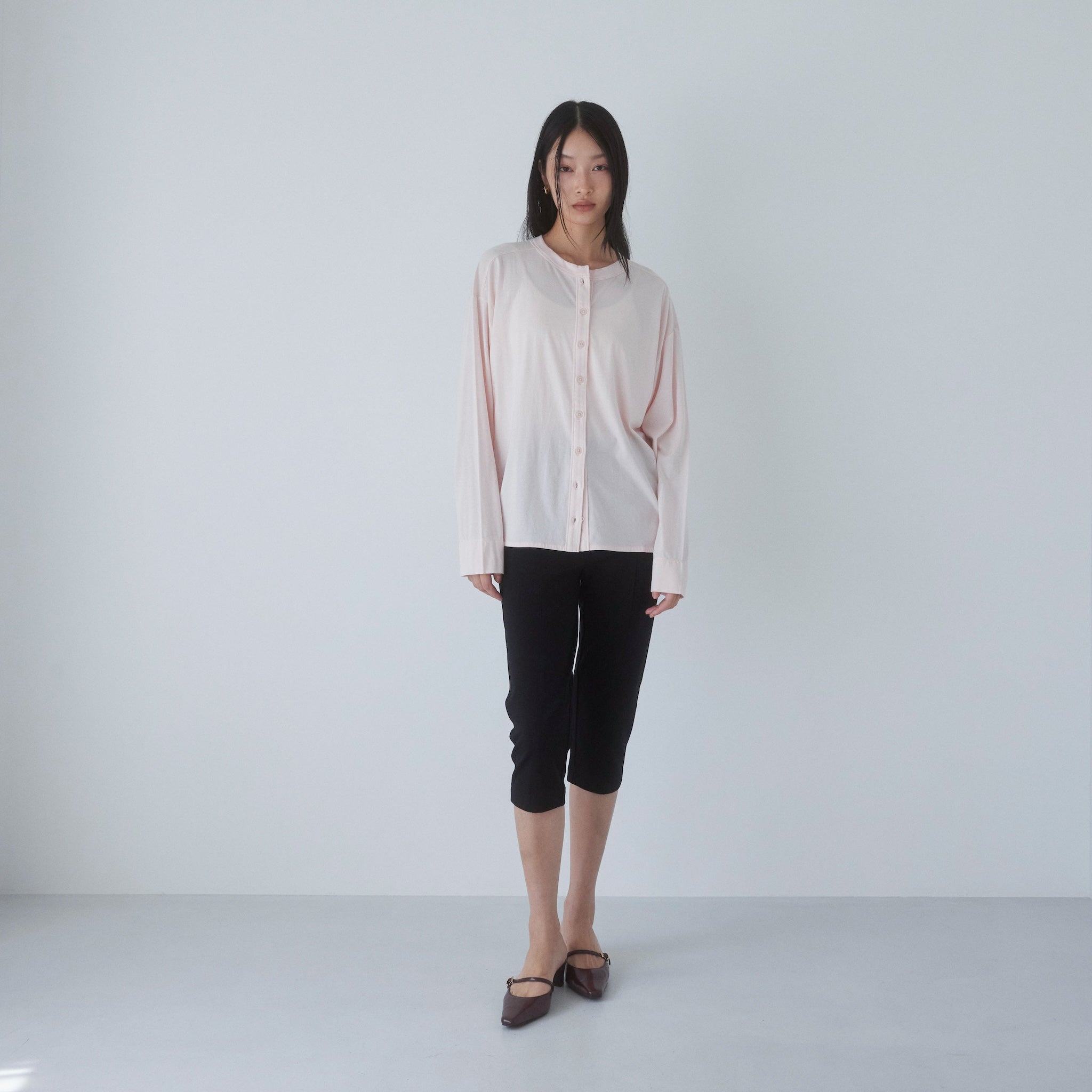 Cotton/silkモイストタッチカーディガン