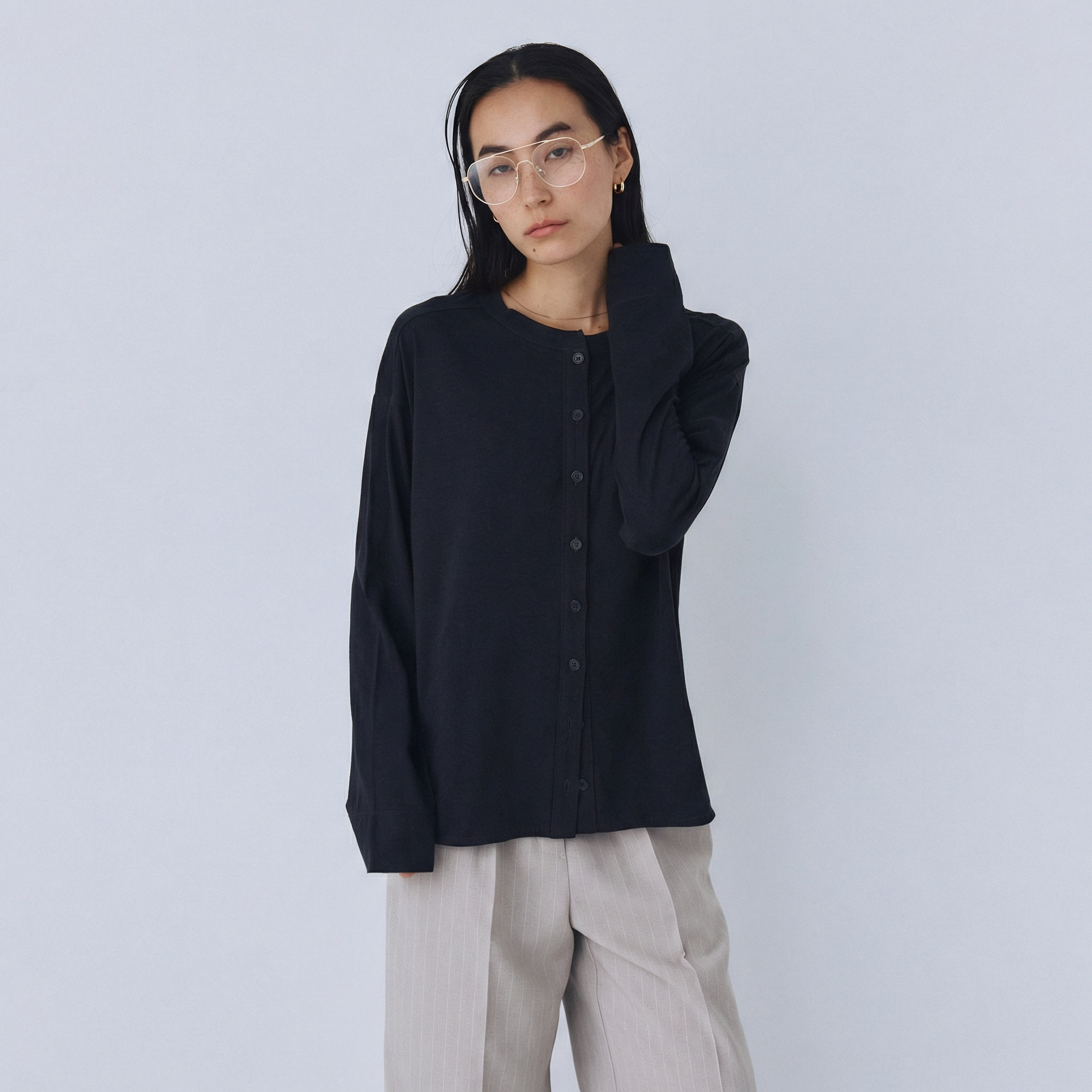 Cotton/silk moist touch cardigan