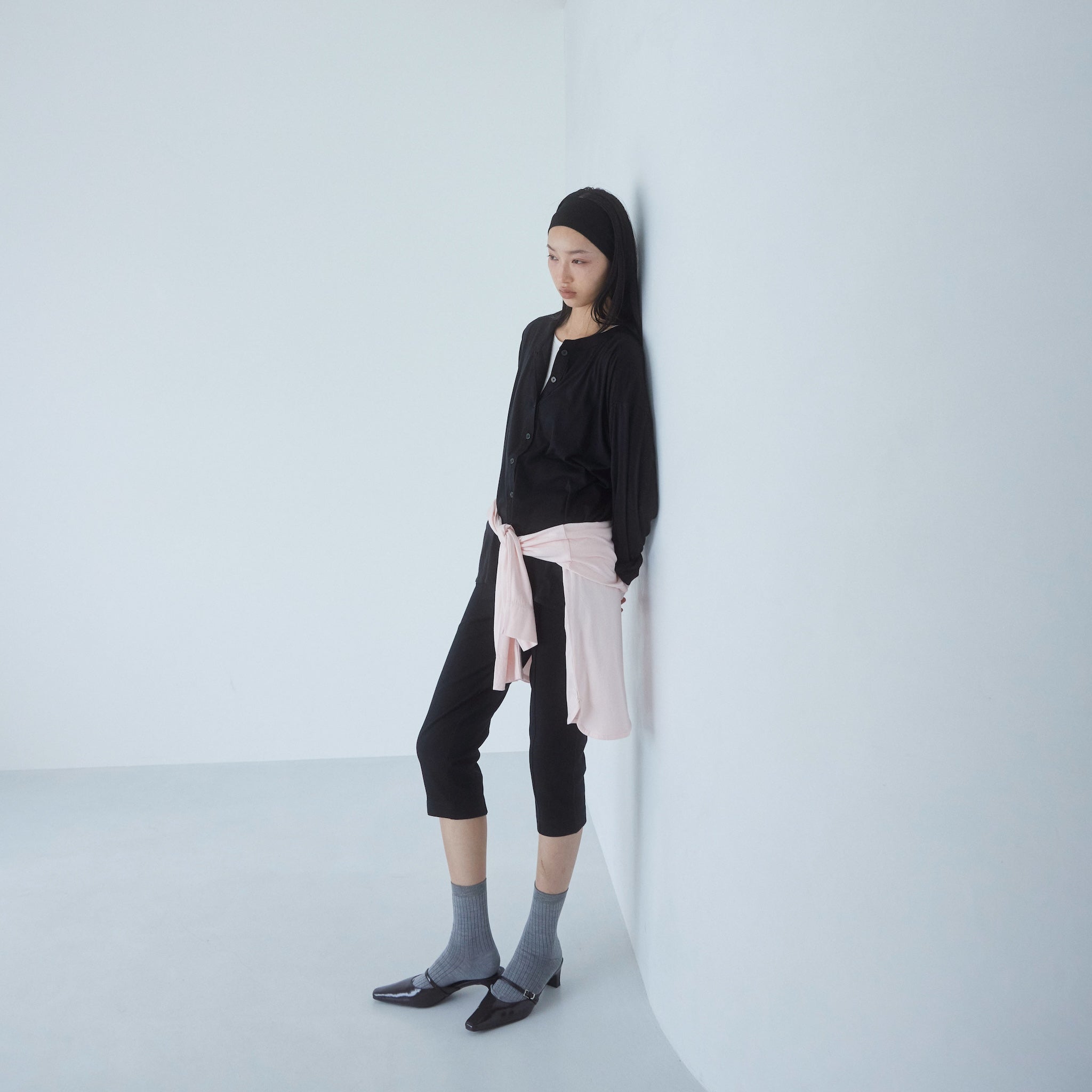Cotton/silkモイストタッチカーディガン