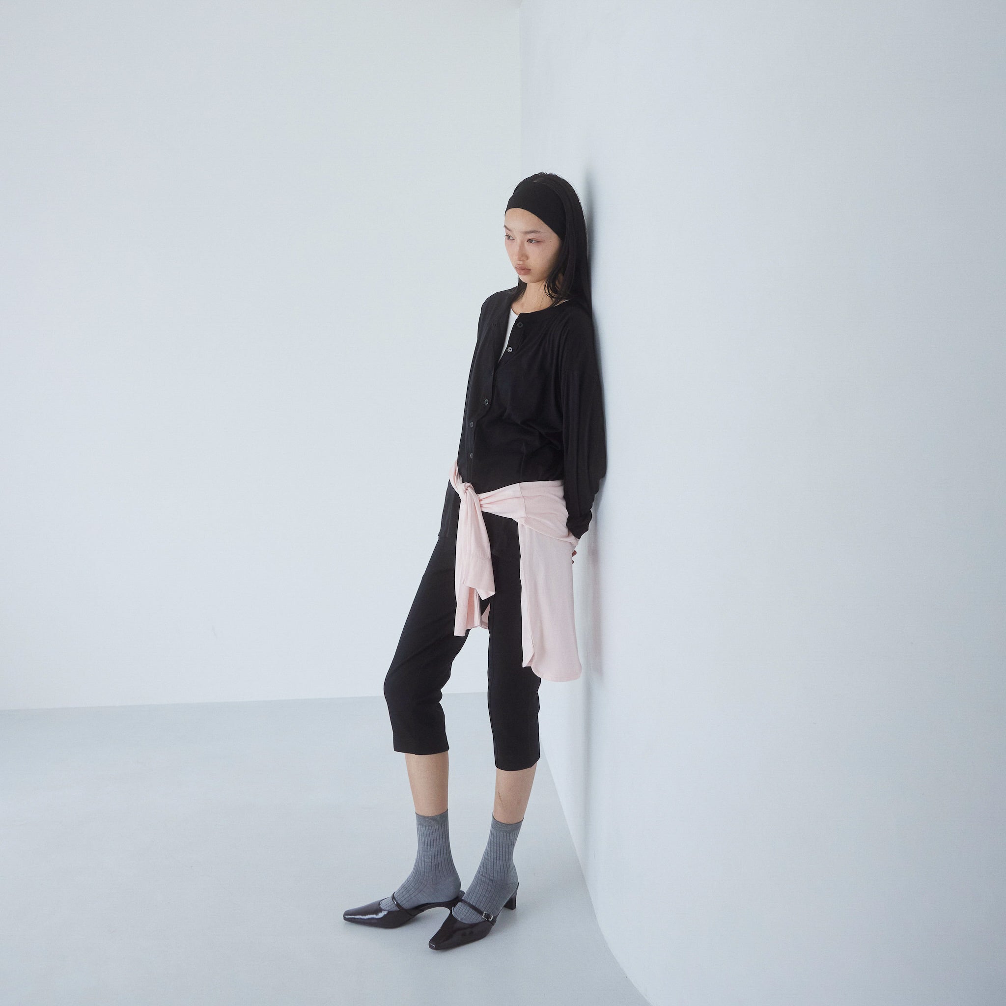 Cotton/silkモイストタッチカーディガン