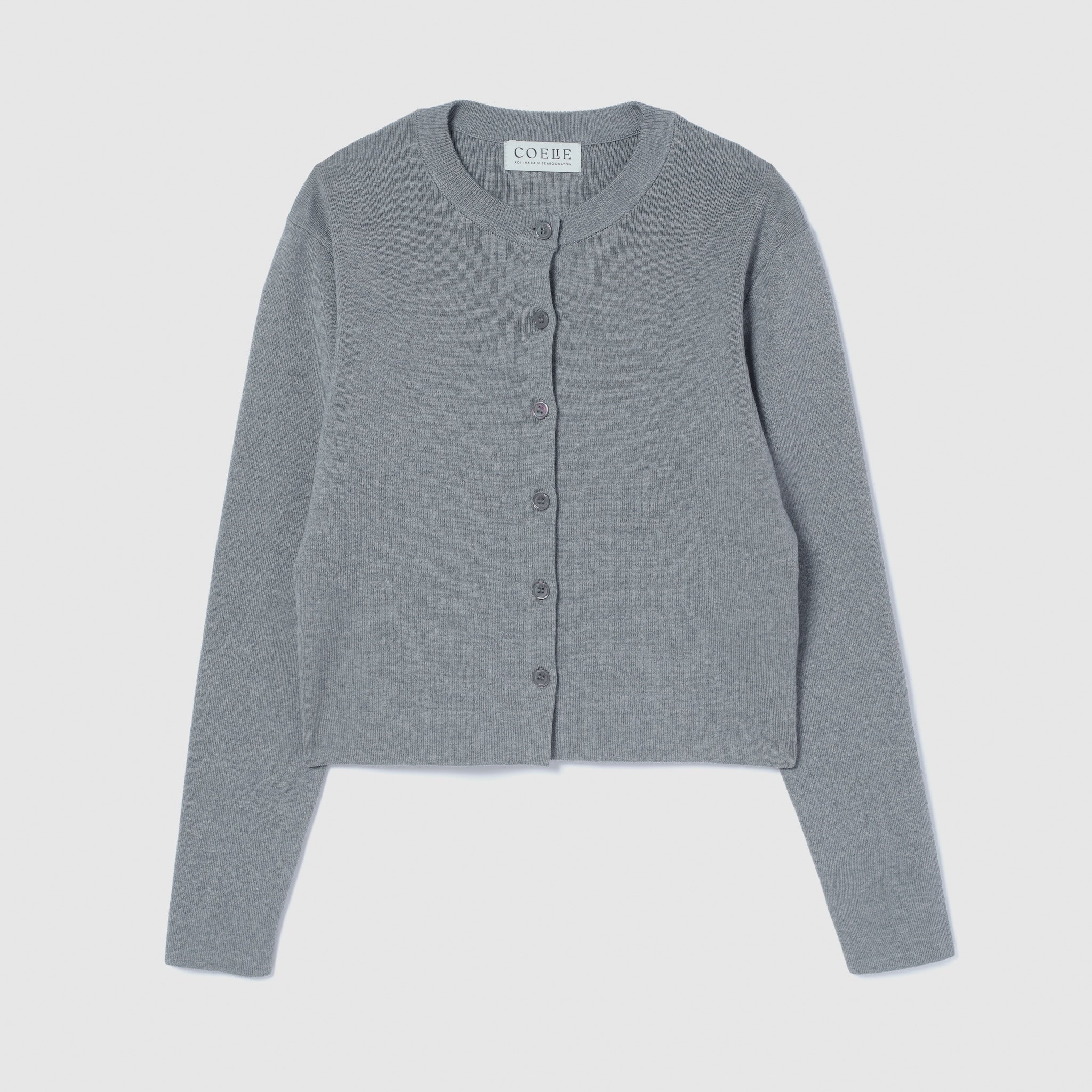 collab NAIA wool knit cardigan