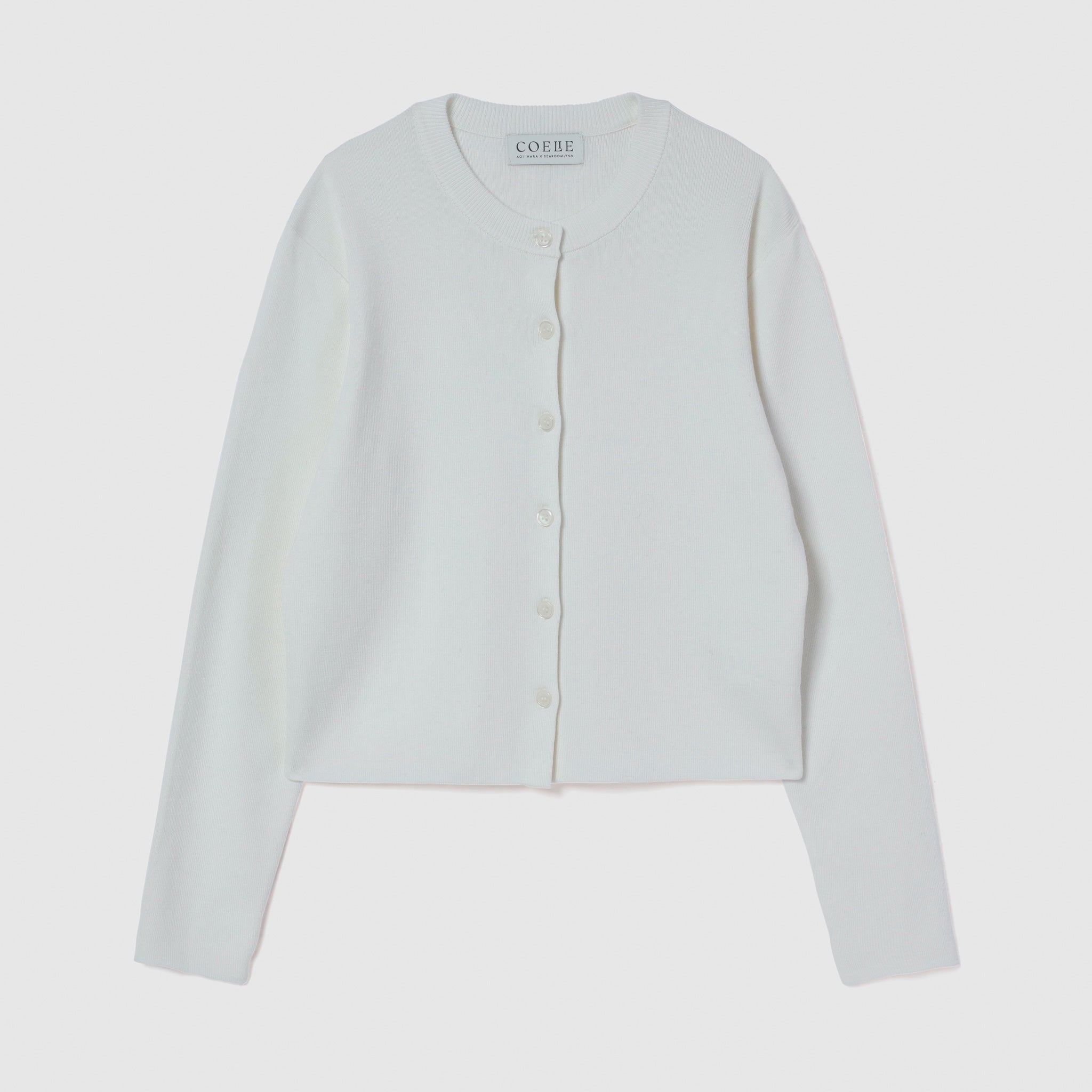 collab NAIA wool knit cardigan
