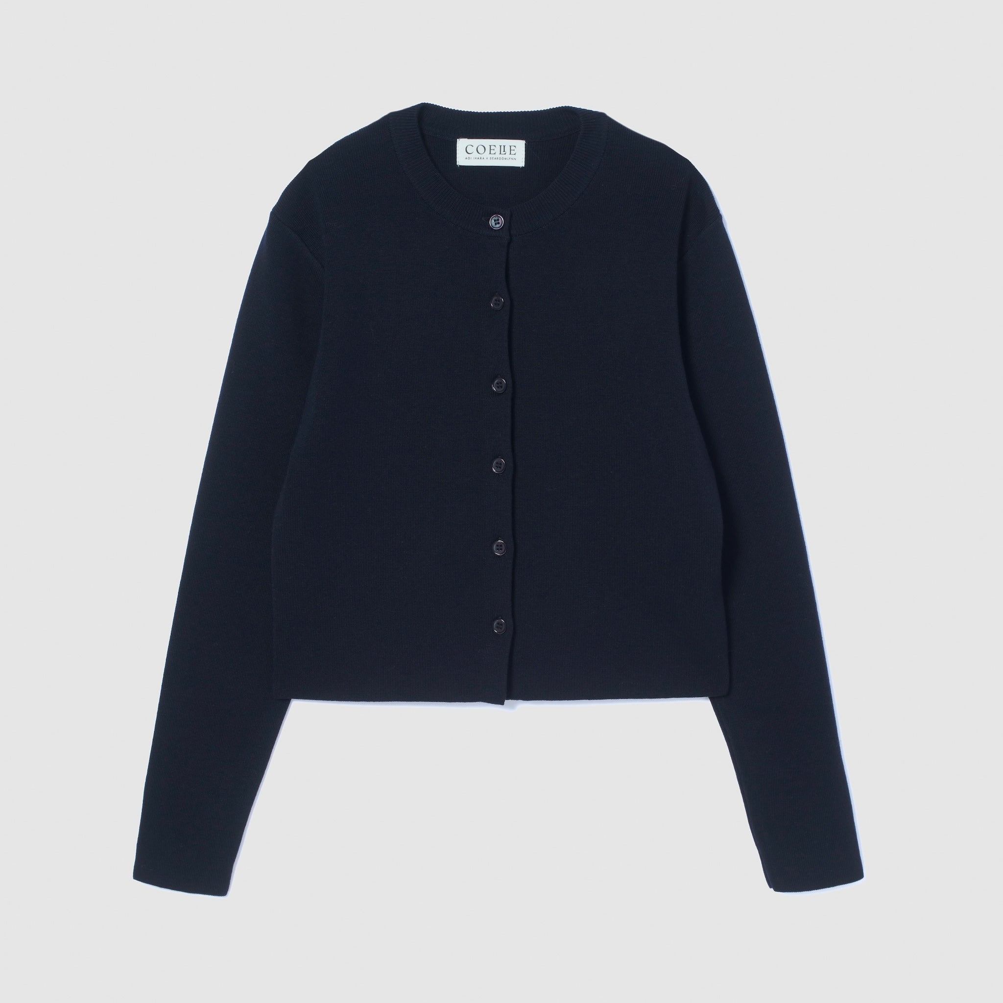 collab NAIA wool knit cardigan