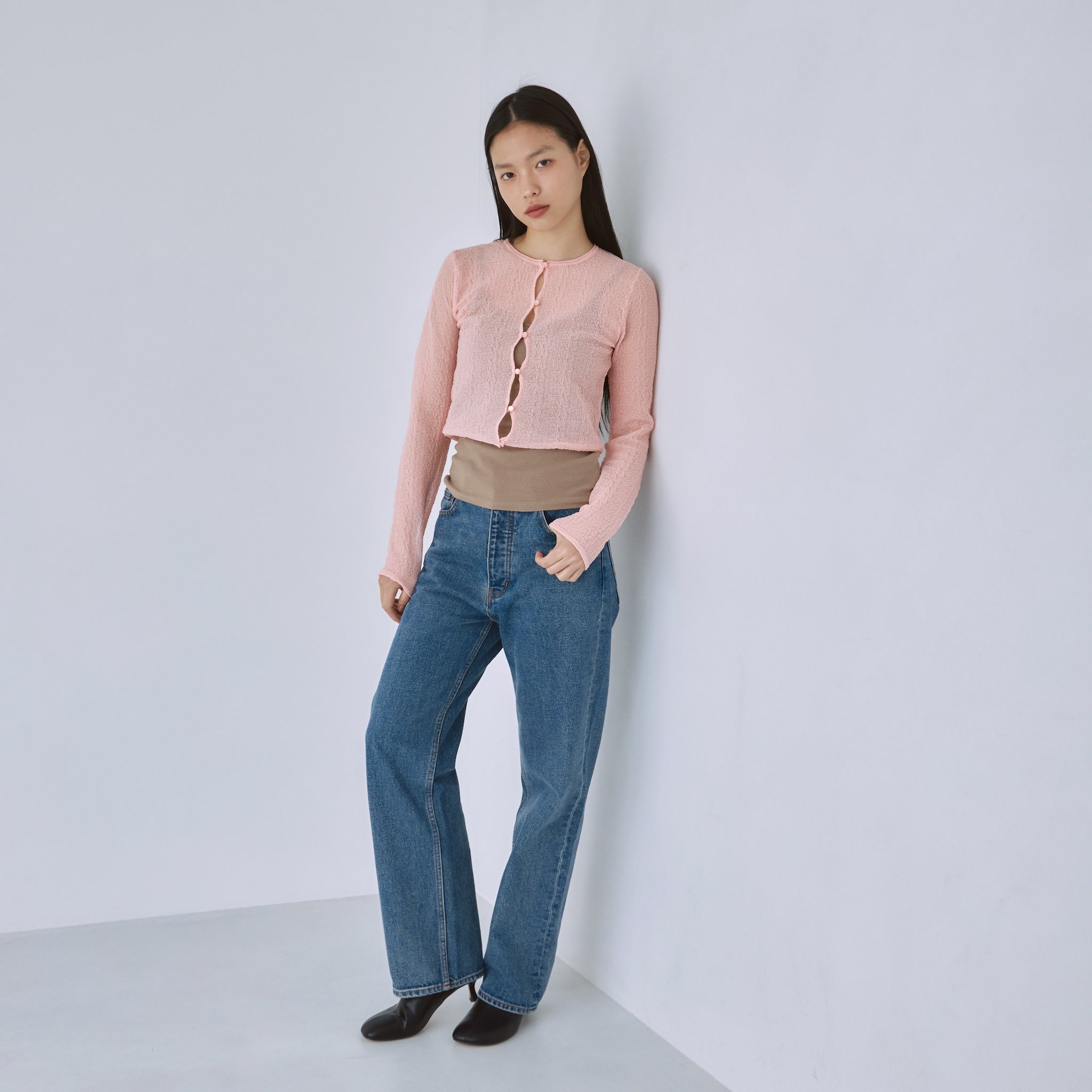 Soft Bumpy Knit Holeカーディガン