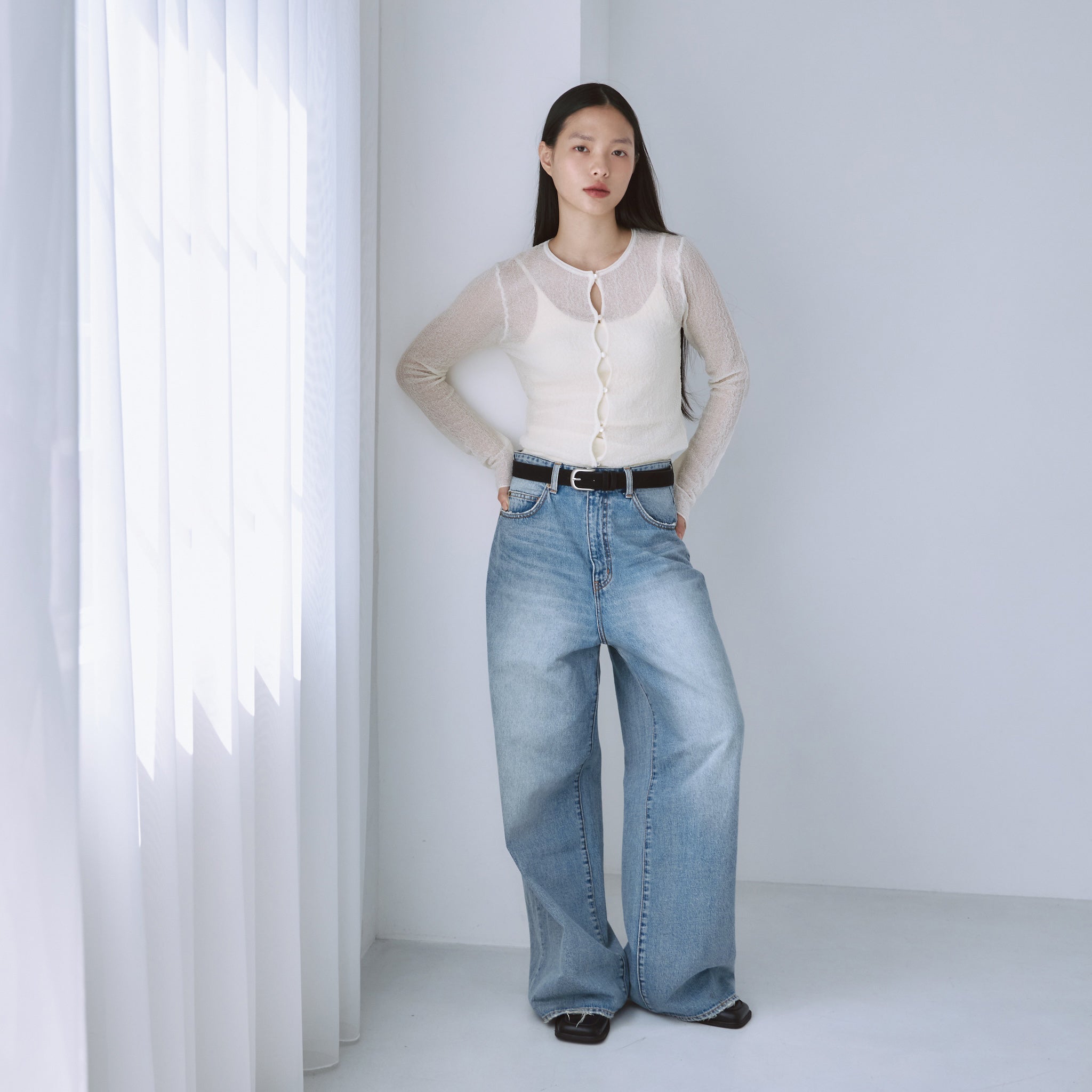 Soft Bumpy Knit Holeカーディガン