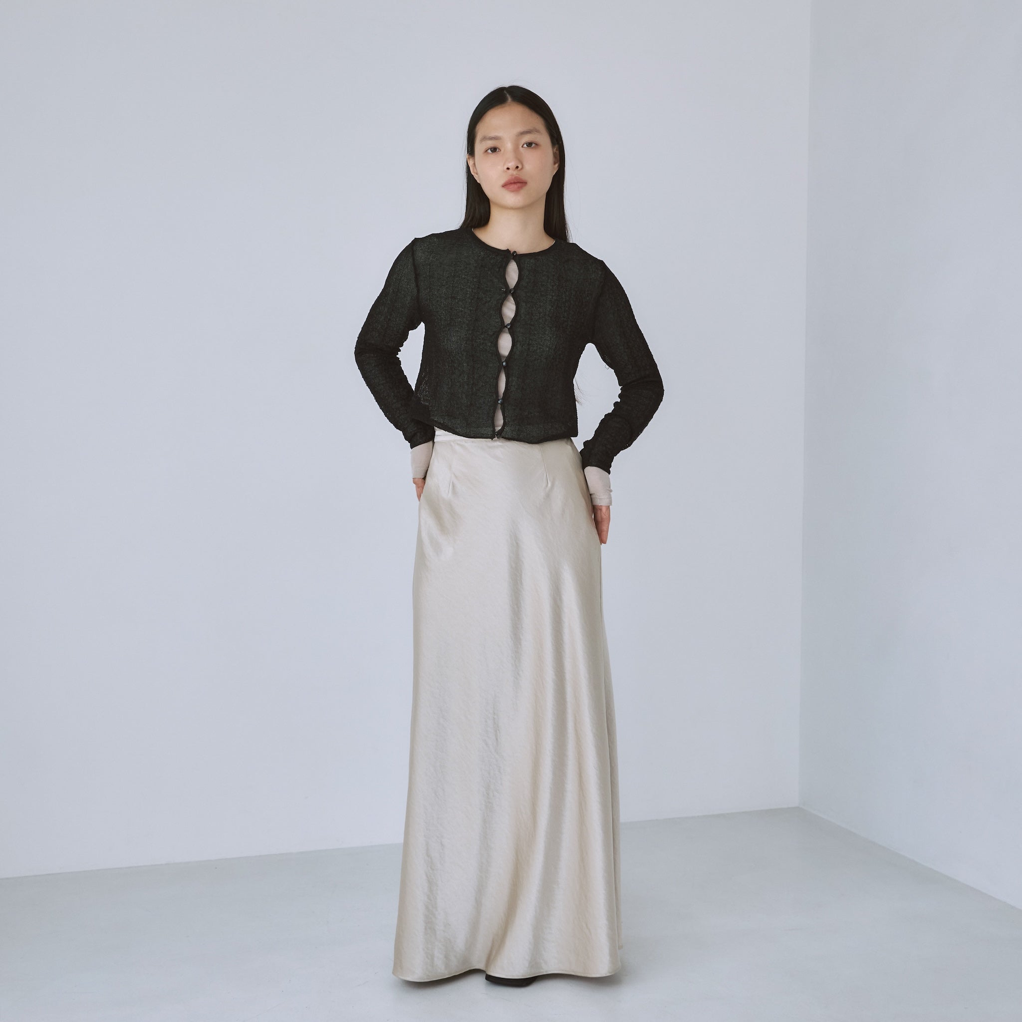 Soft Bumpy Knit Holeカーディガン