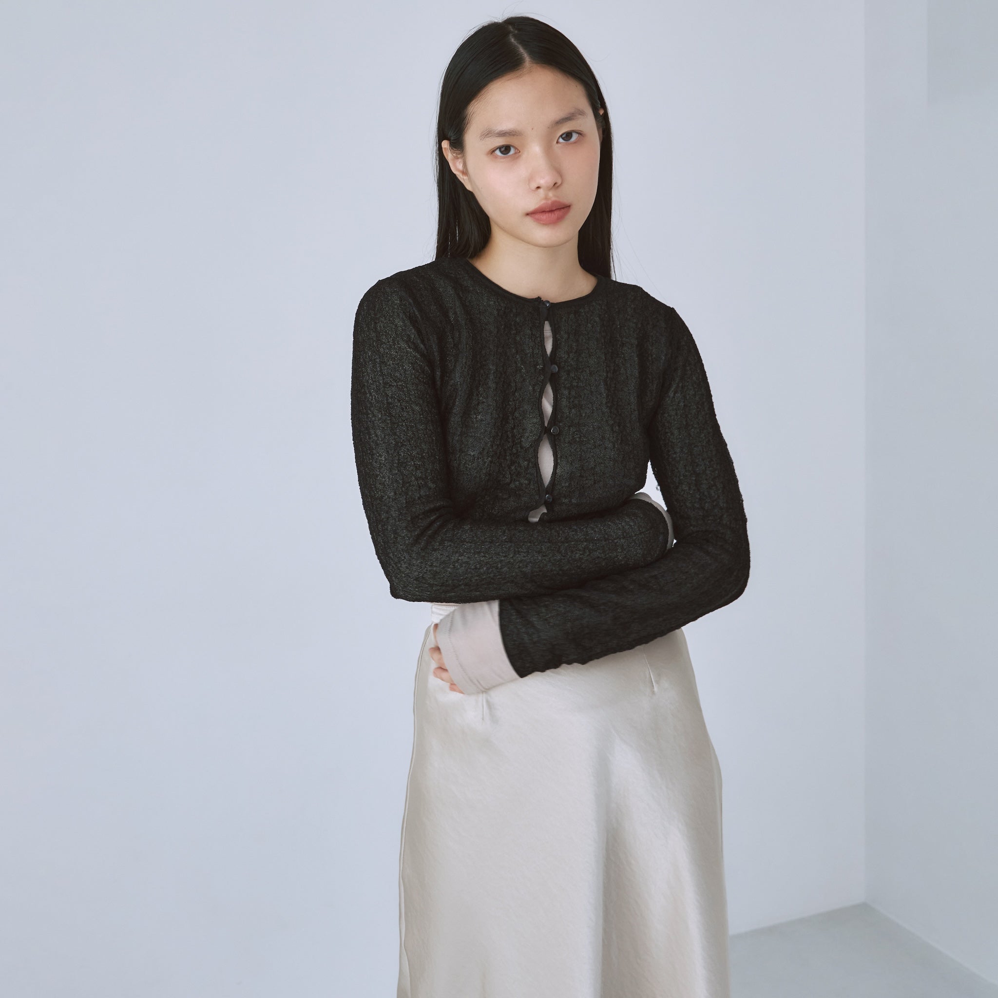 Soft Bumpy Knit Holeカーディガン