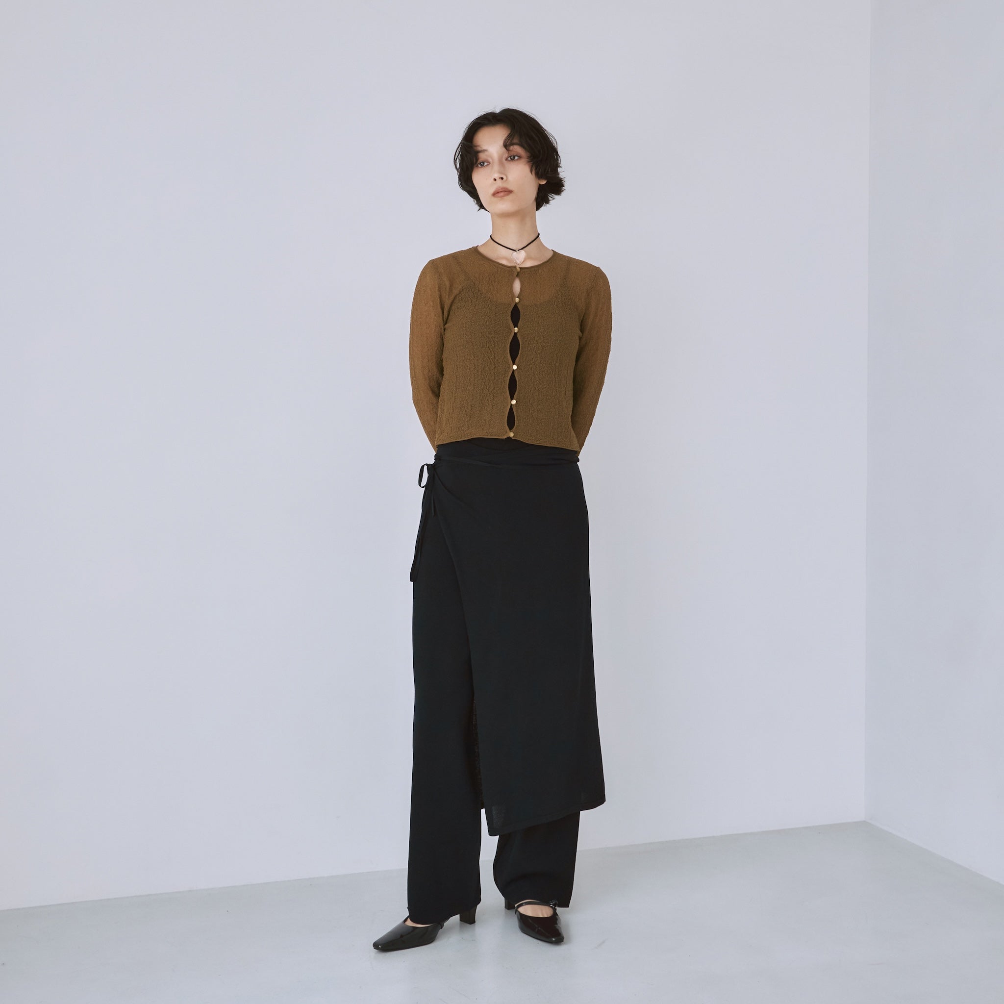Soft Bumpy Knit Holeカーディガン